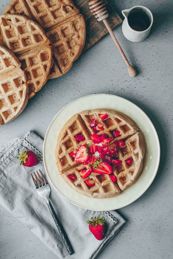 Easy Vegan Crispy Waffles healthienut Easy to follow plantforward