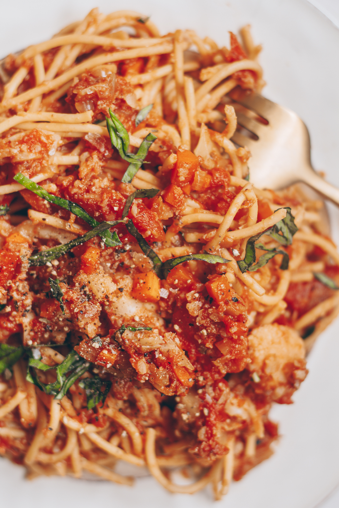 Vegan Cauliflower Bolognese healthienut Easy to follow plant