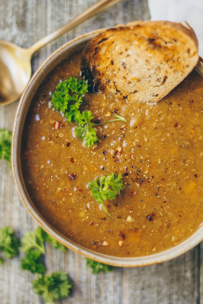 Creamy Vegan Lentil Soup – healthienut – Easy to follow plant-forward ...