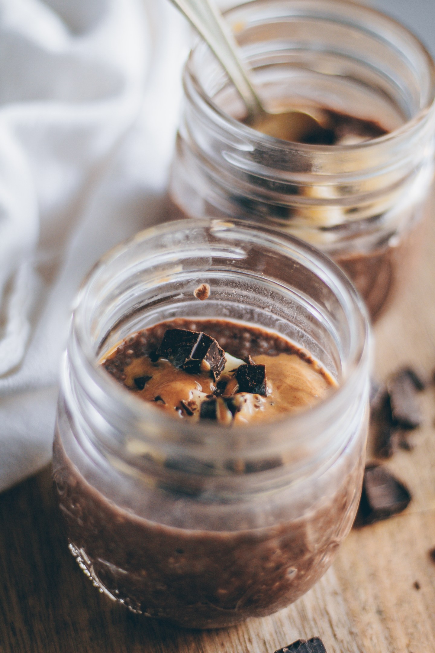 peanut butter chocolate chia seed pudding
