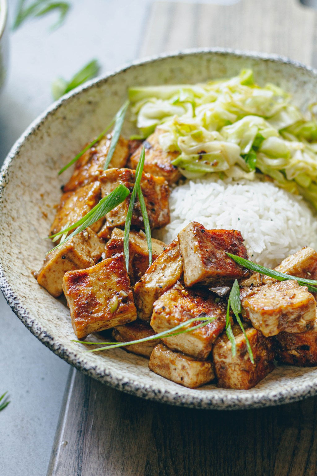 Crispy Five Spice Tofu with Cabbage healthienut Easy to follow