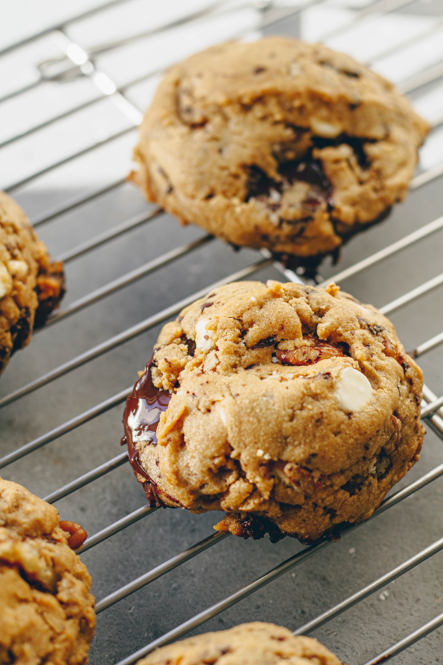 peanut butter pecan chocolate chip cookies