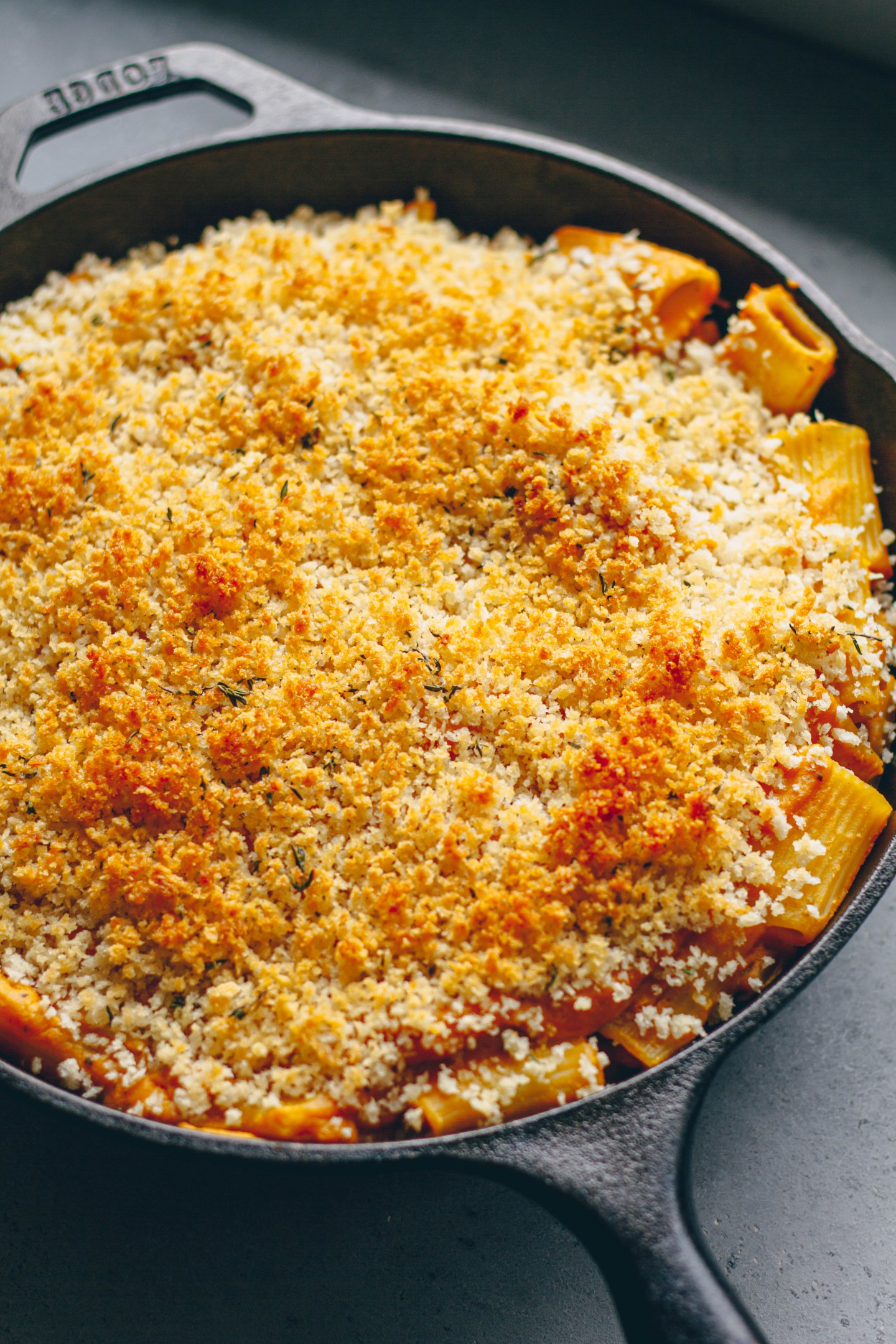 vegan baked sweet potato mac n cheese