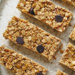 chocolate chip hazelnut tahini granola bars