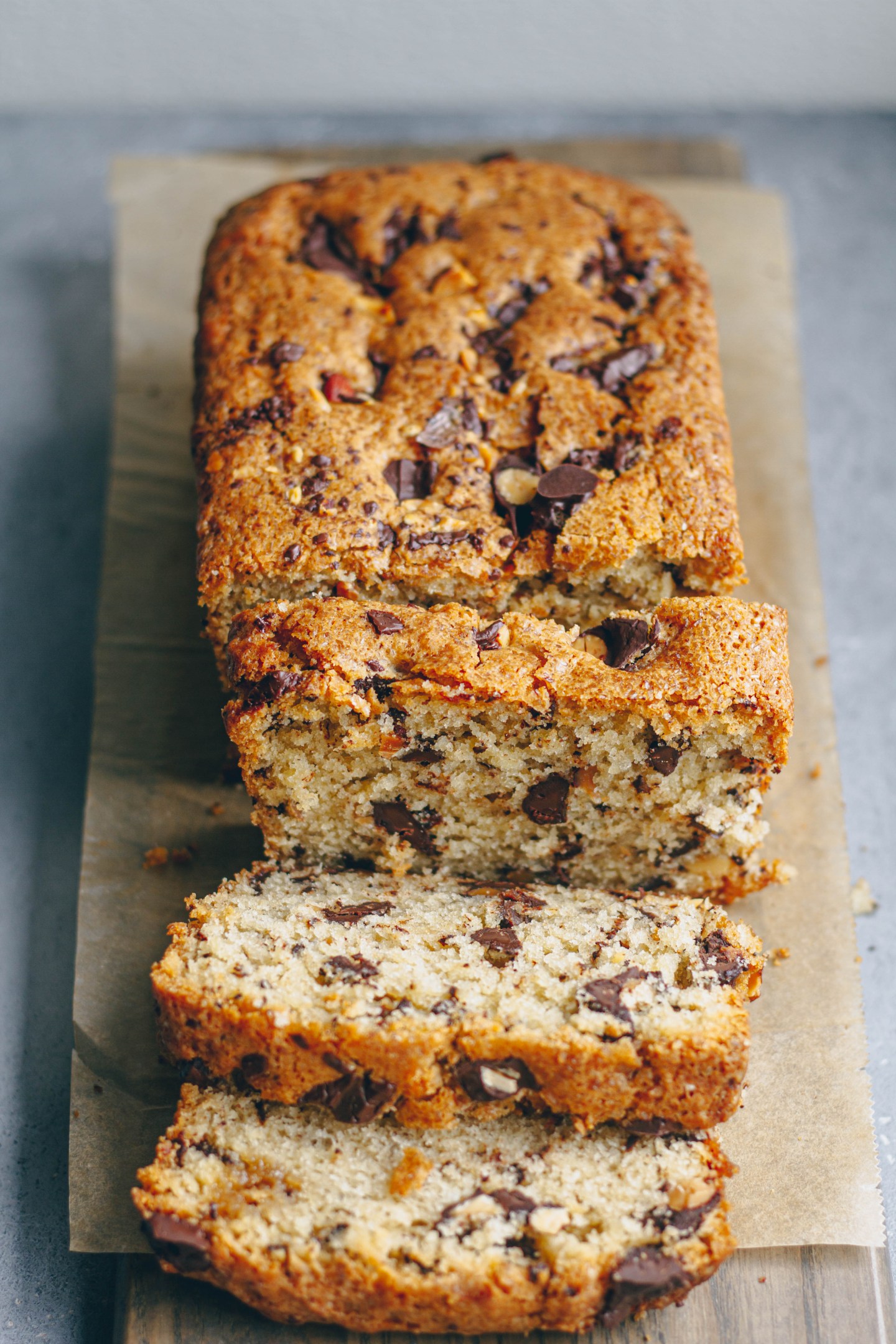 dark chocolate chunk and olive oil loaf