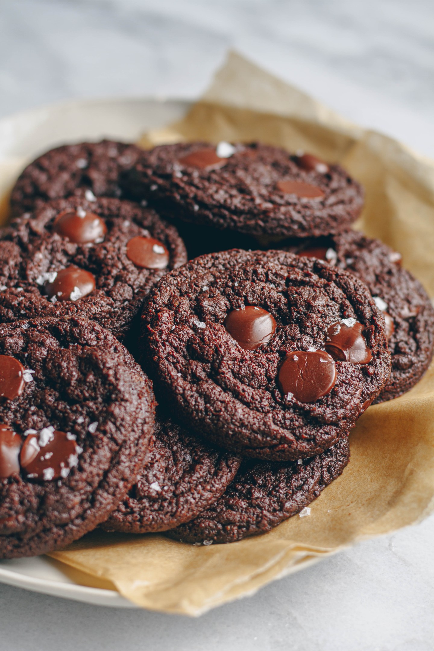Vegan Dark Chocolate Brownie Cookies