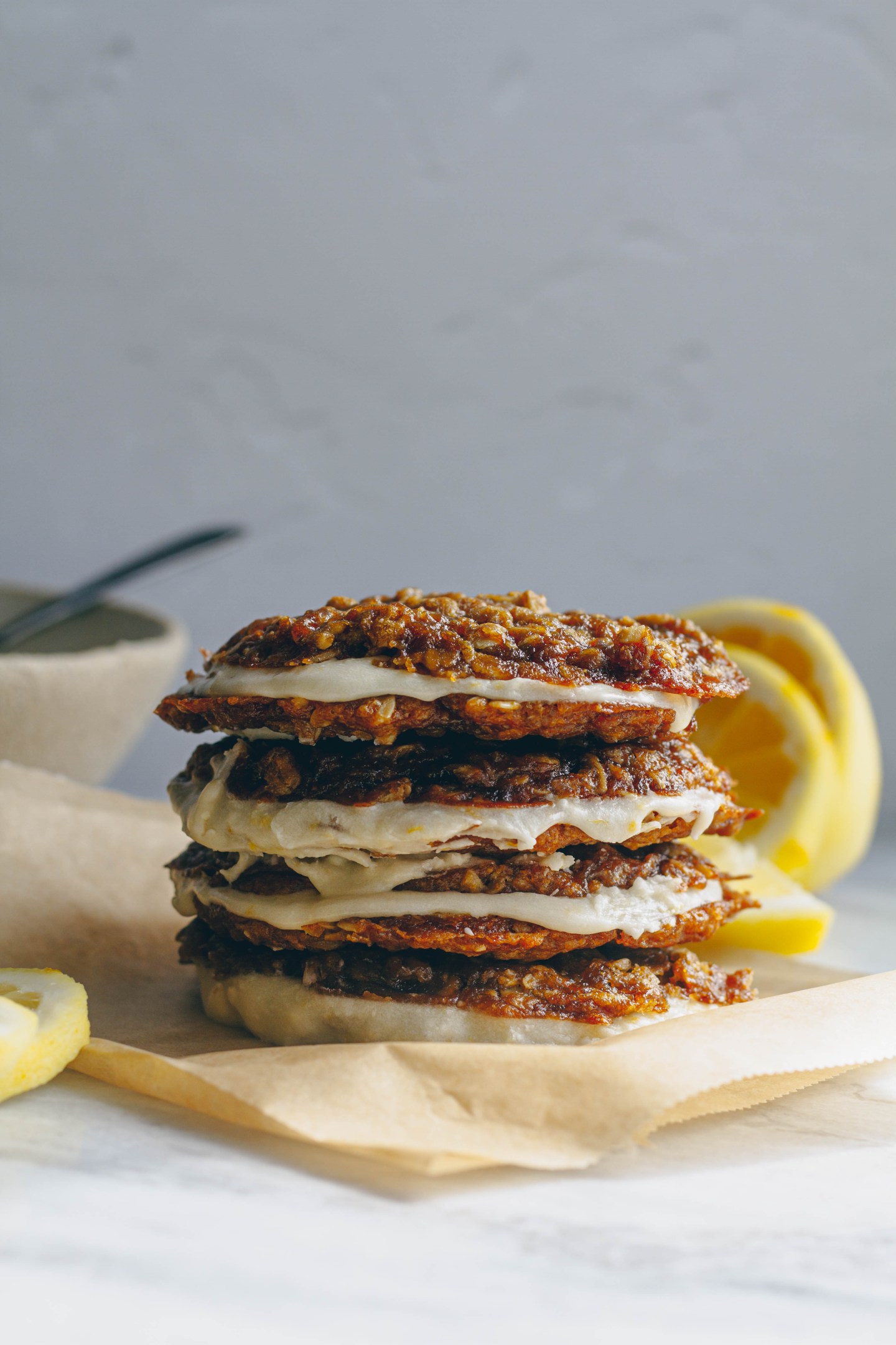 Lemon Oatmeal Creme Pies