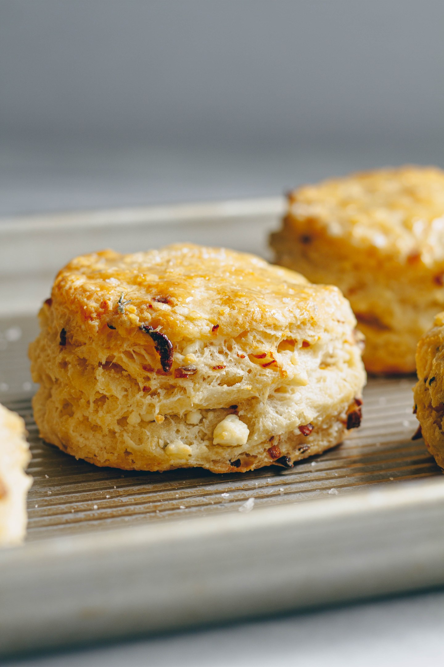 Caramelized Shallot, Feta, & Hot Honey Biscuits