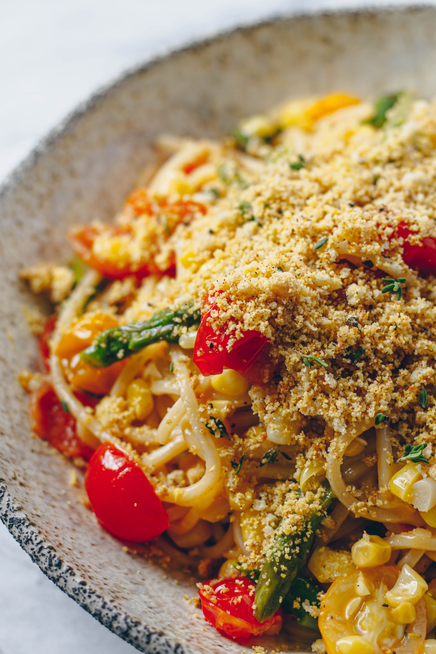 Creamy Corn & Cherry Tomato Pasta