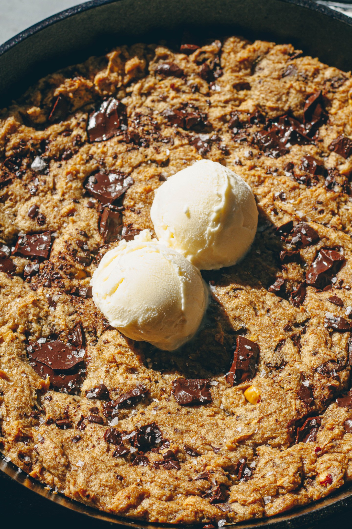 Dark Chocolate Hazelnut Cookie Skillet