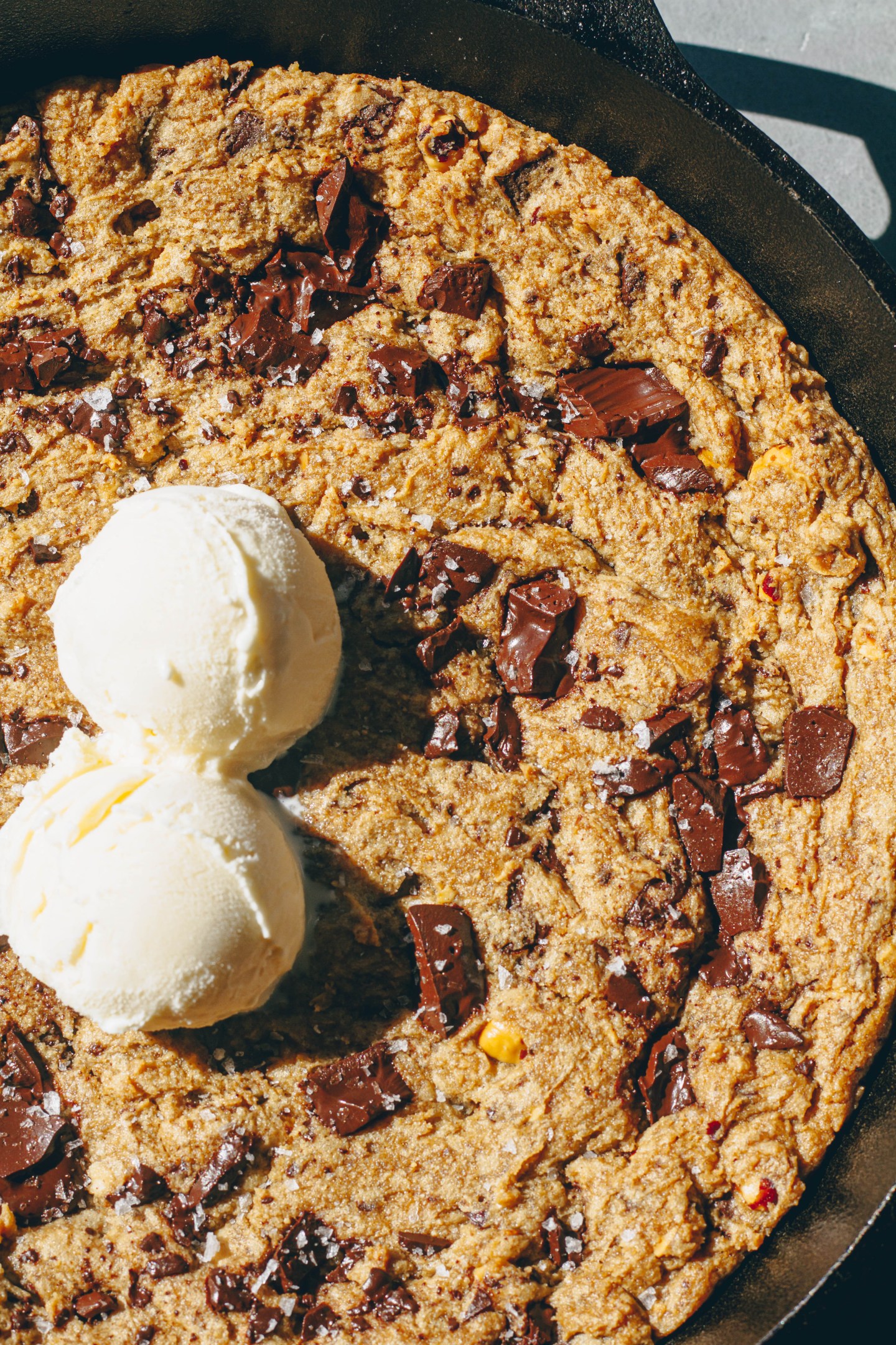 Dark Chocolate Hazelnut Cookie Skillet