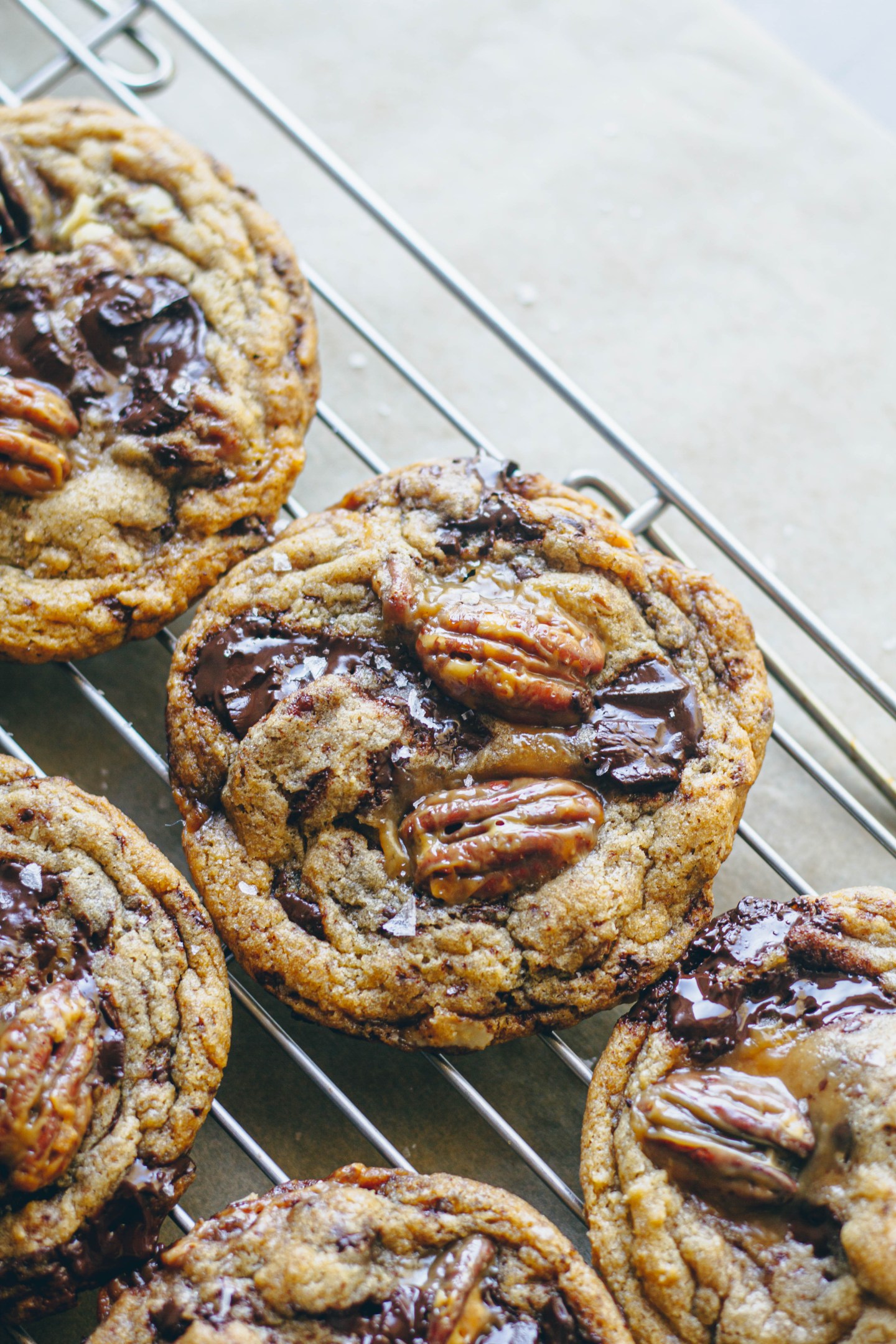 Salted Caramel Pecan Chocolate Chunk Cookies