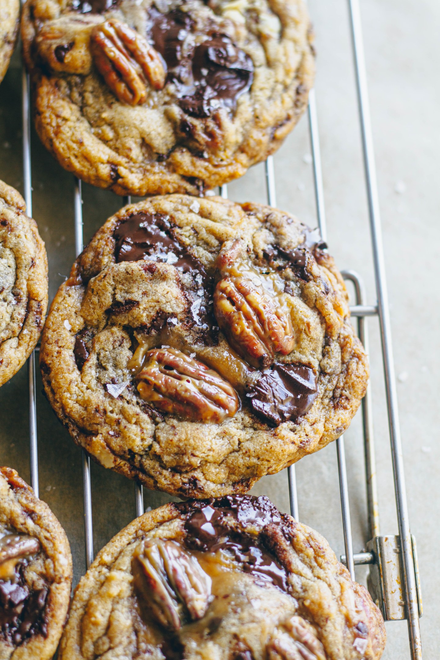 Salted Caramel Pecan Chocolate Chunk Cookies