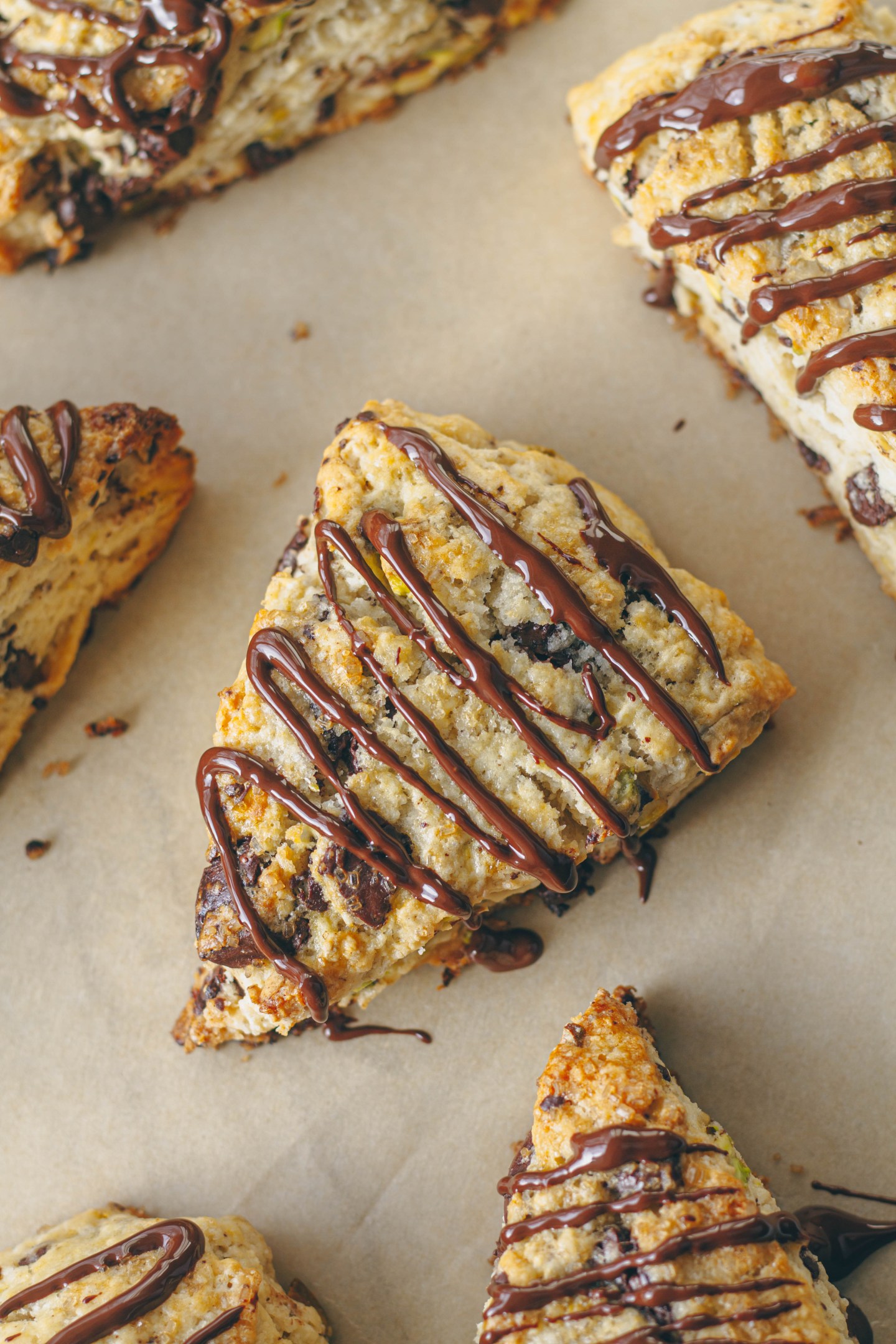 Dark Chocolate & Pistachio Scones