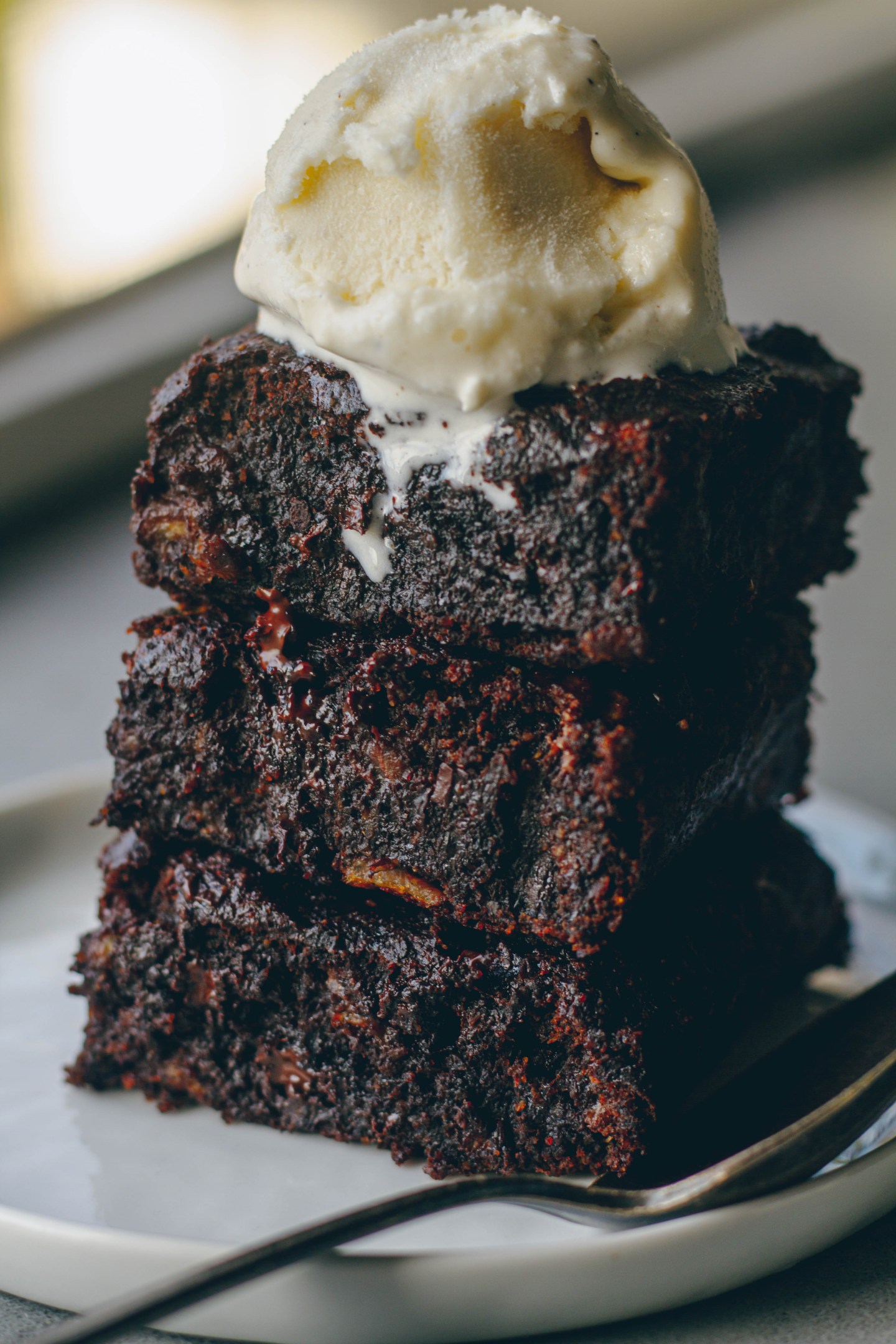 Dark Chocolate Banana Bread Brownies