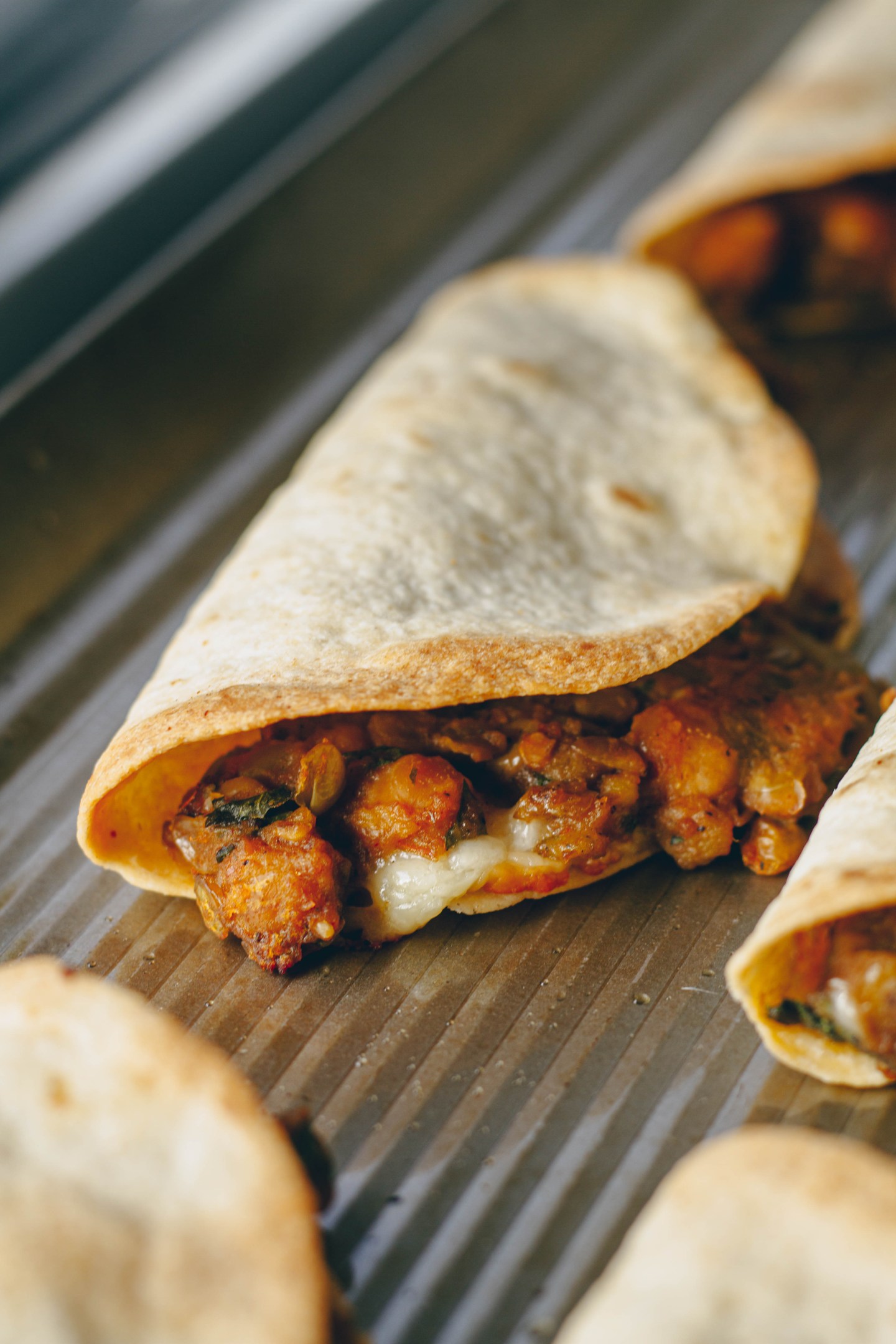 Crispy Baked Lentil & Chickpea Tacos