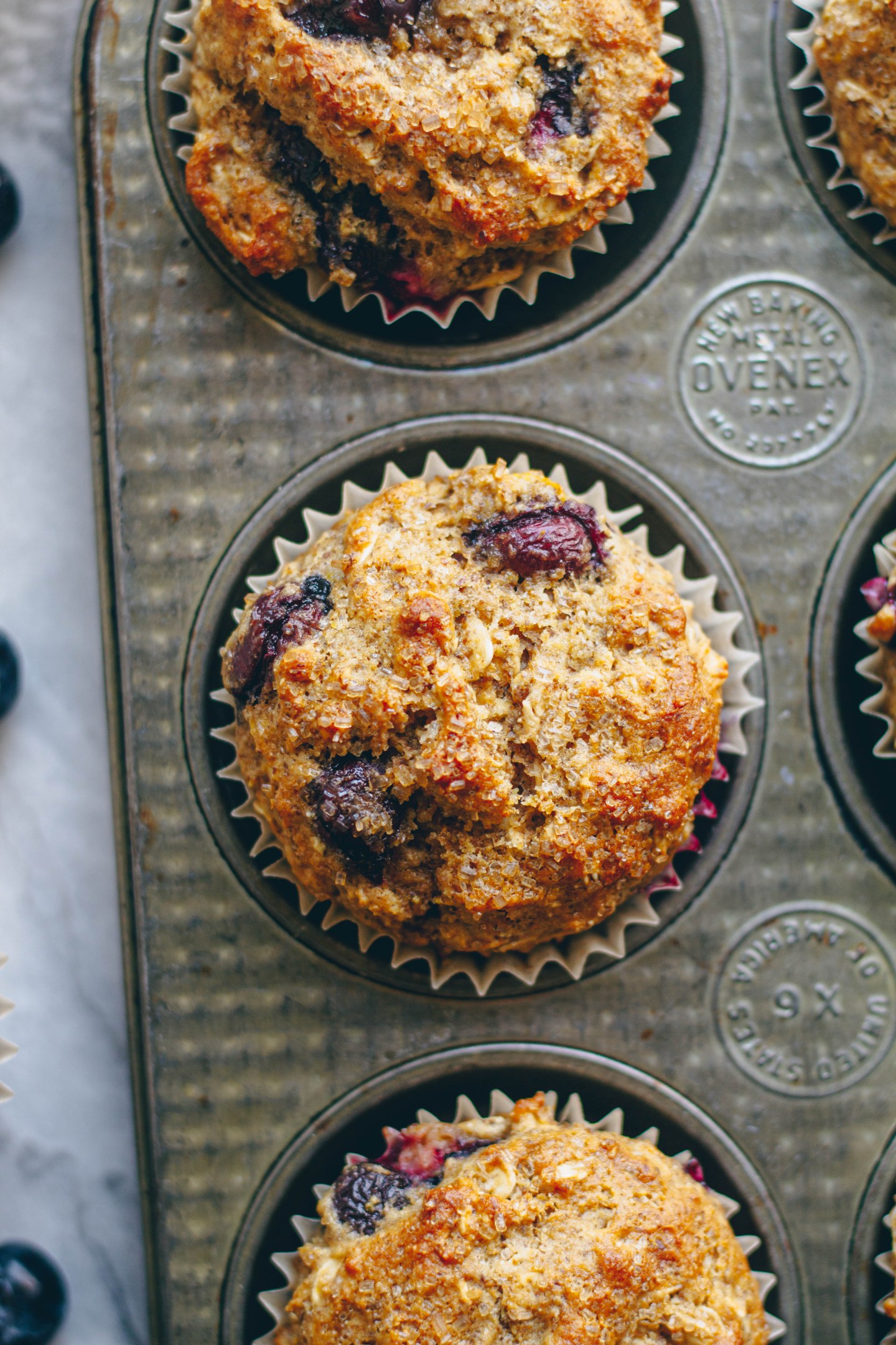 Healthier Lemon Blueberry Flax Muffins
