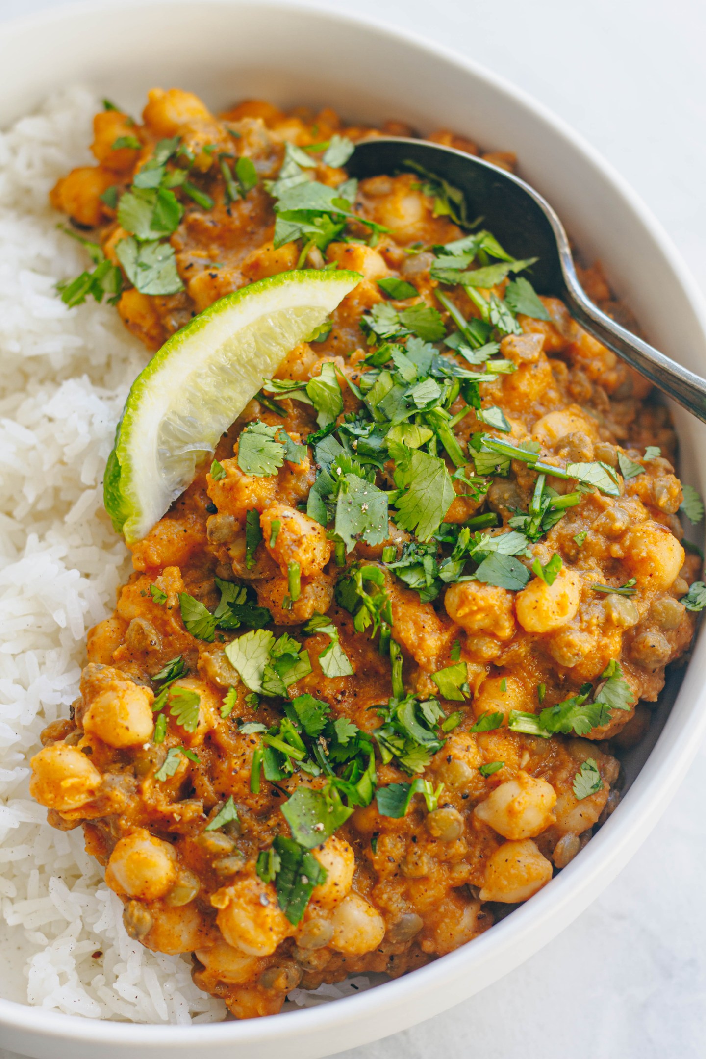 Creamy Lentil and Chickpea Curry