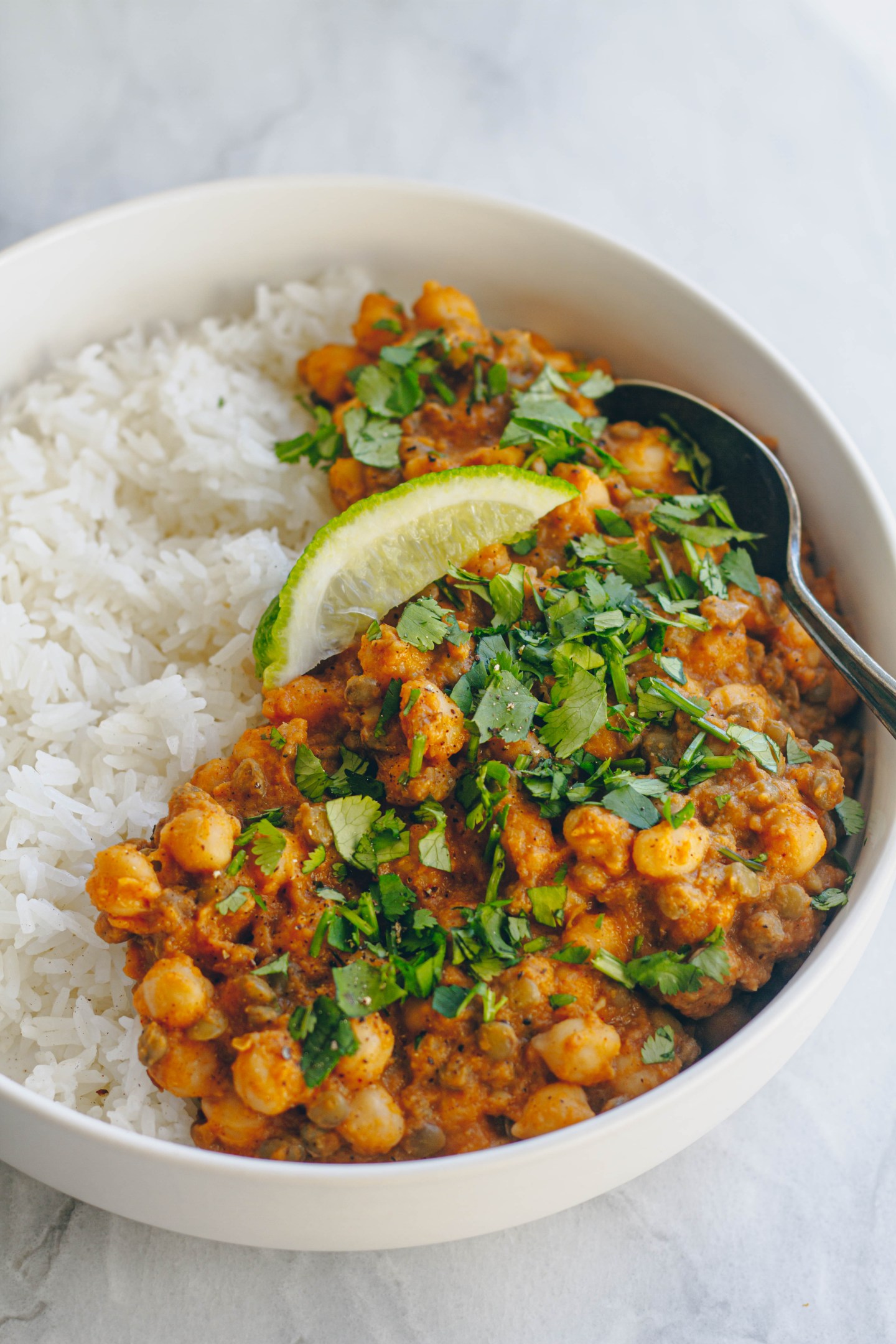Creamy Lentil and Chickpea Curry