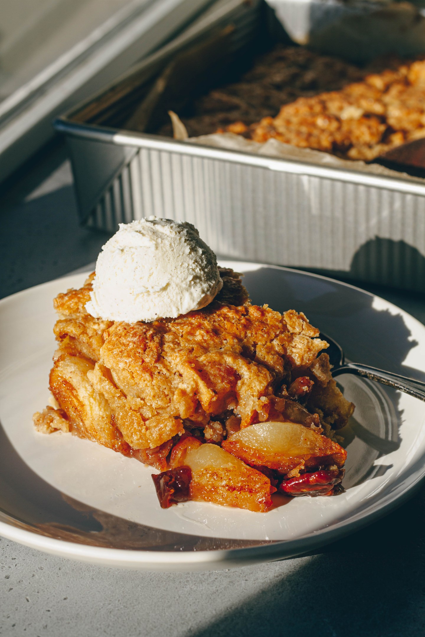 Apple and Pecan Cobbler