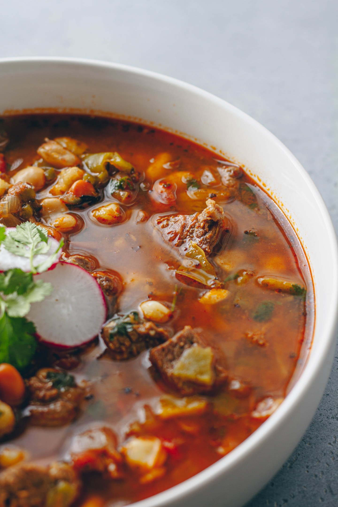 Instant Pot Beef Hominy Soup