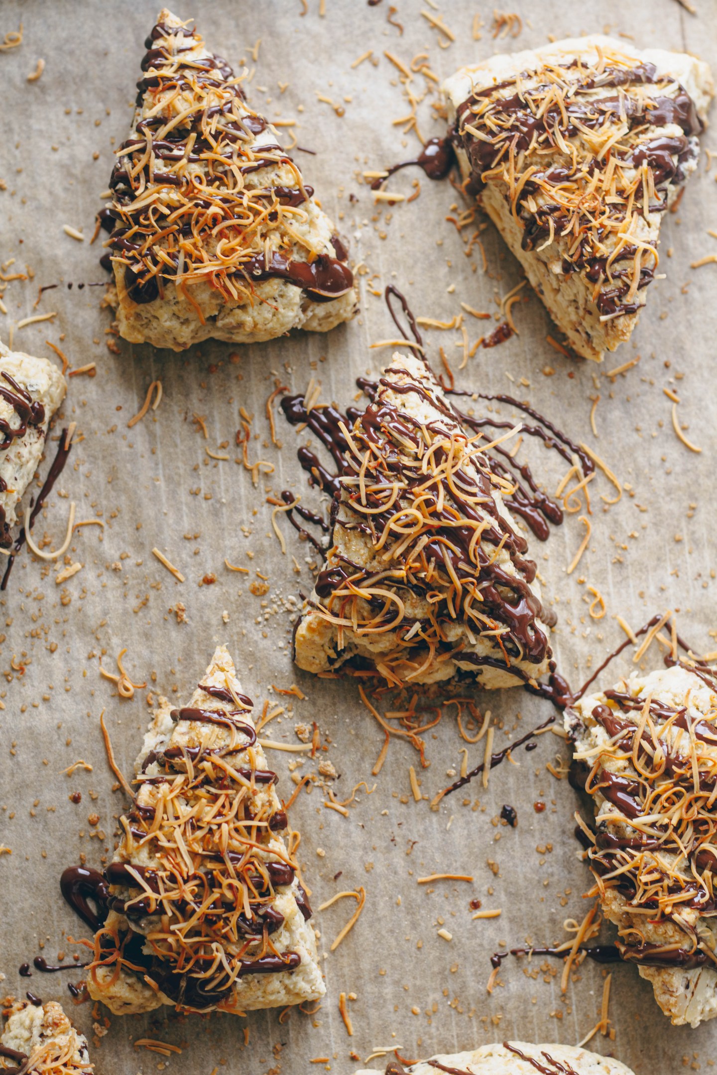 Toasted Coconut and Dark Chocolate Scones