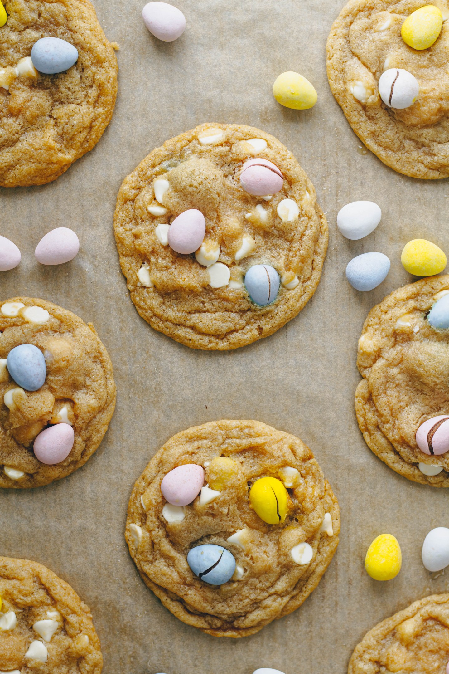White Chocolate Cadbury Egg Cookies