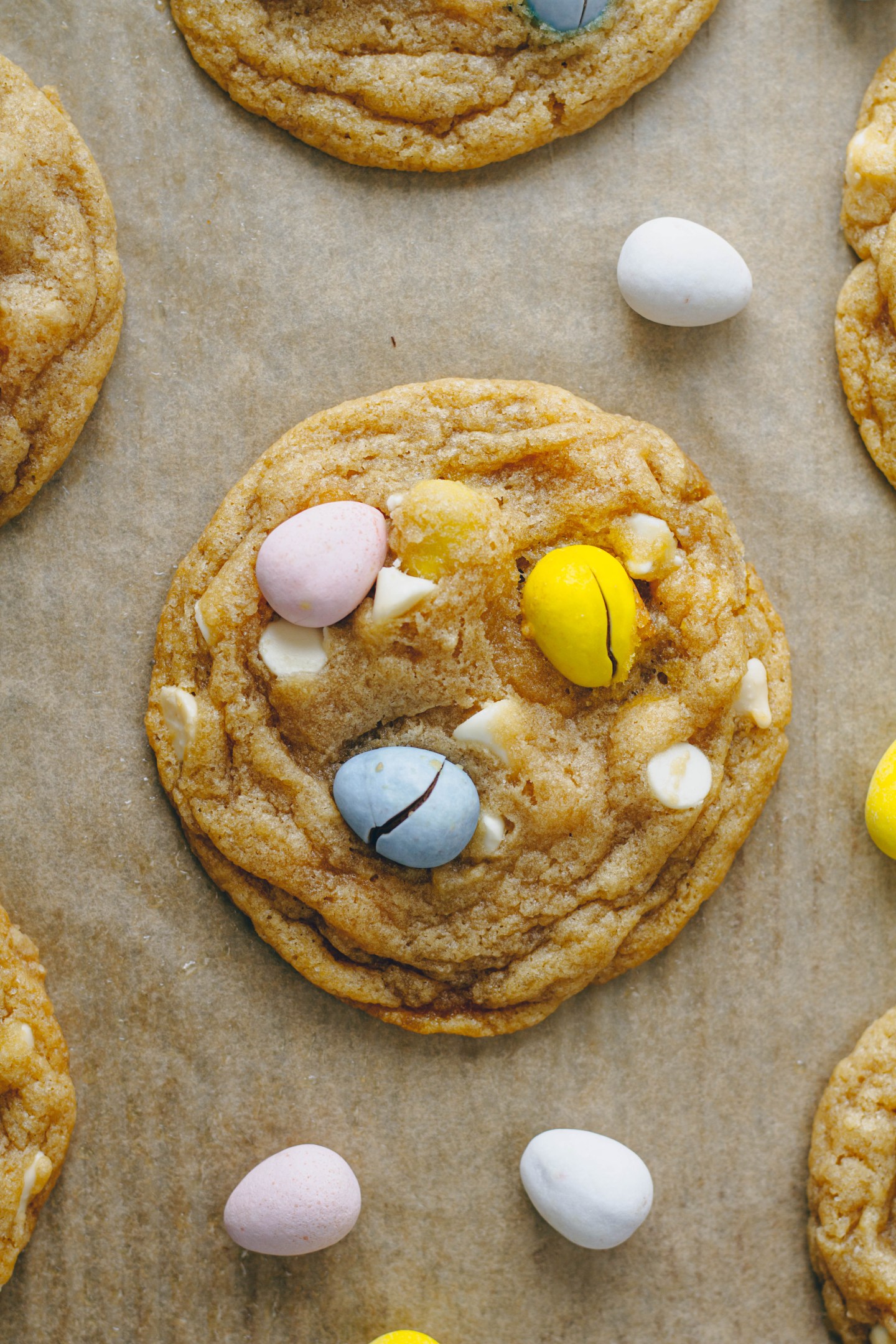 White Chocolate Cadbury Egg Cookies