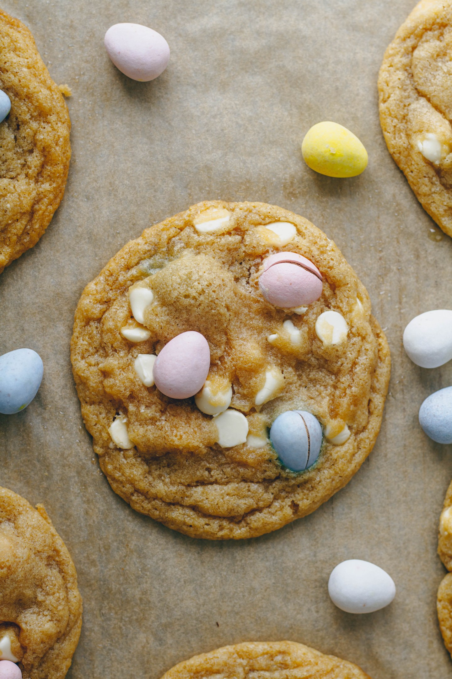 White Chocolate Cadbury Egg Cookies