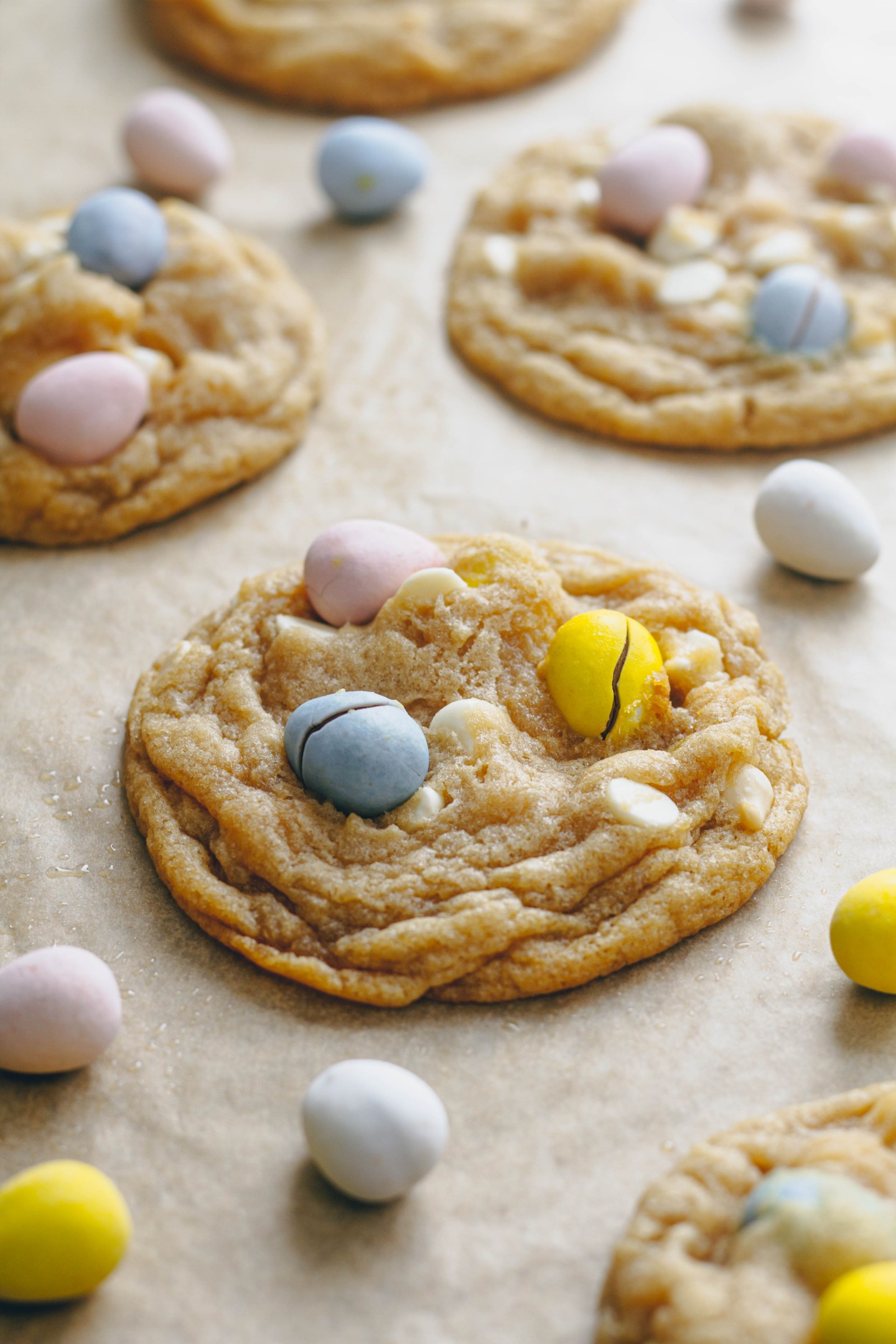 White Chocolate Cadbury Egg Cookies