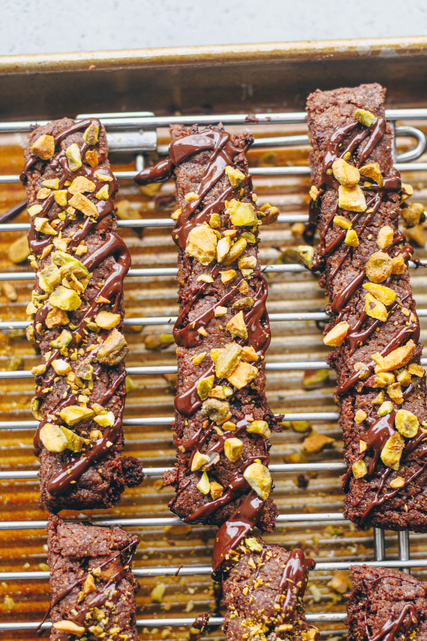 Double Chocolate Pistachio Biscotti
