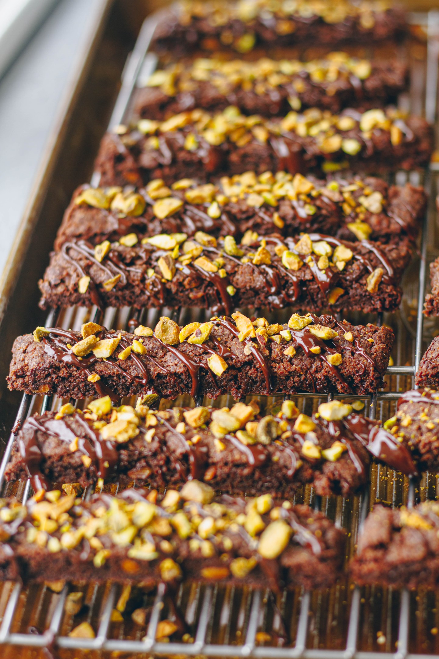Double Chocolate Pistachio Biscotti