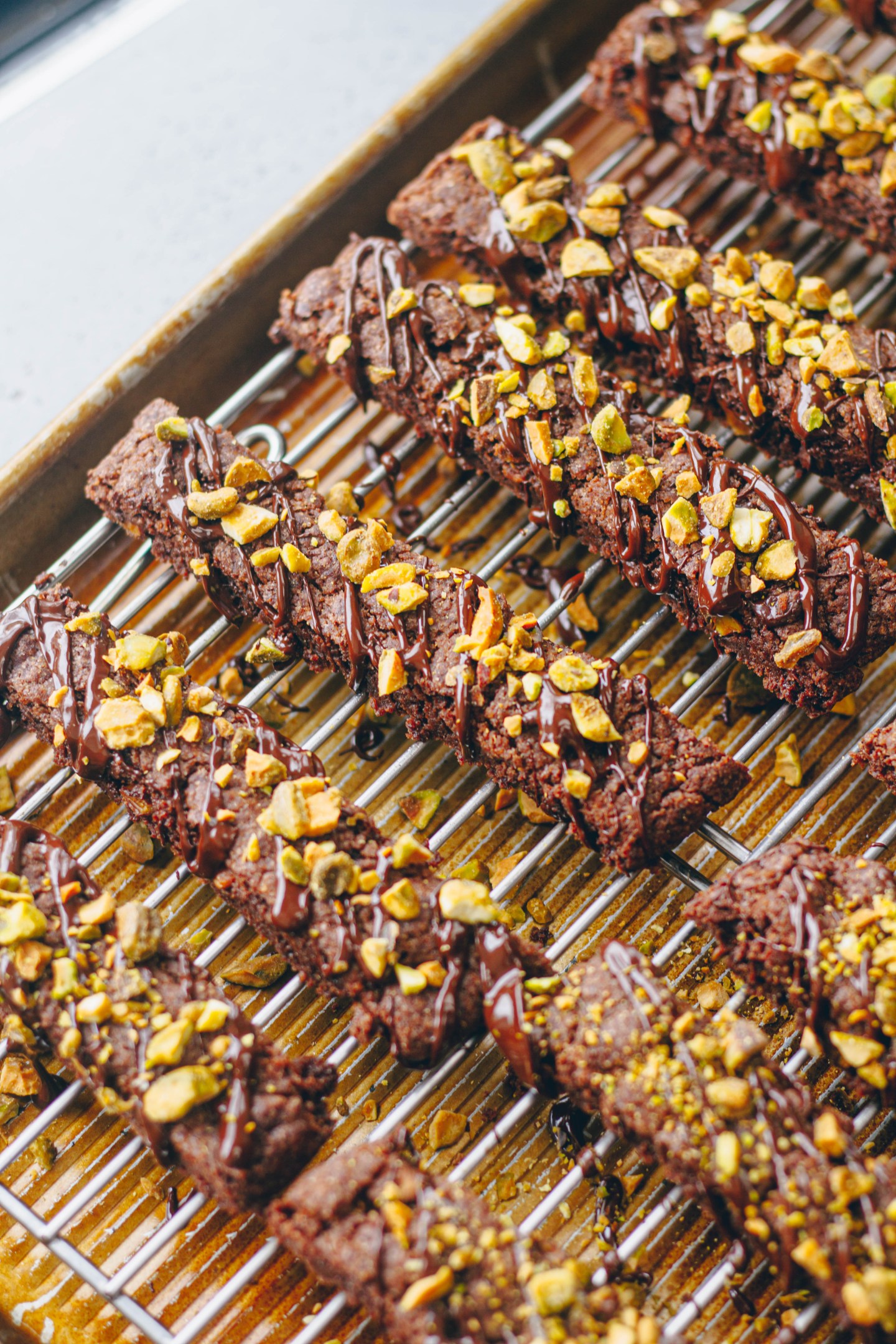 Double Chocolate Pistachio Biscotti