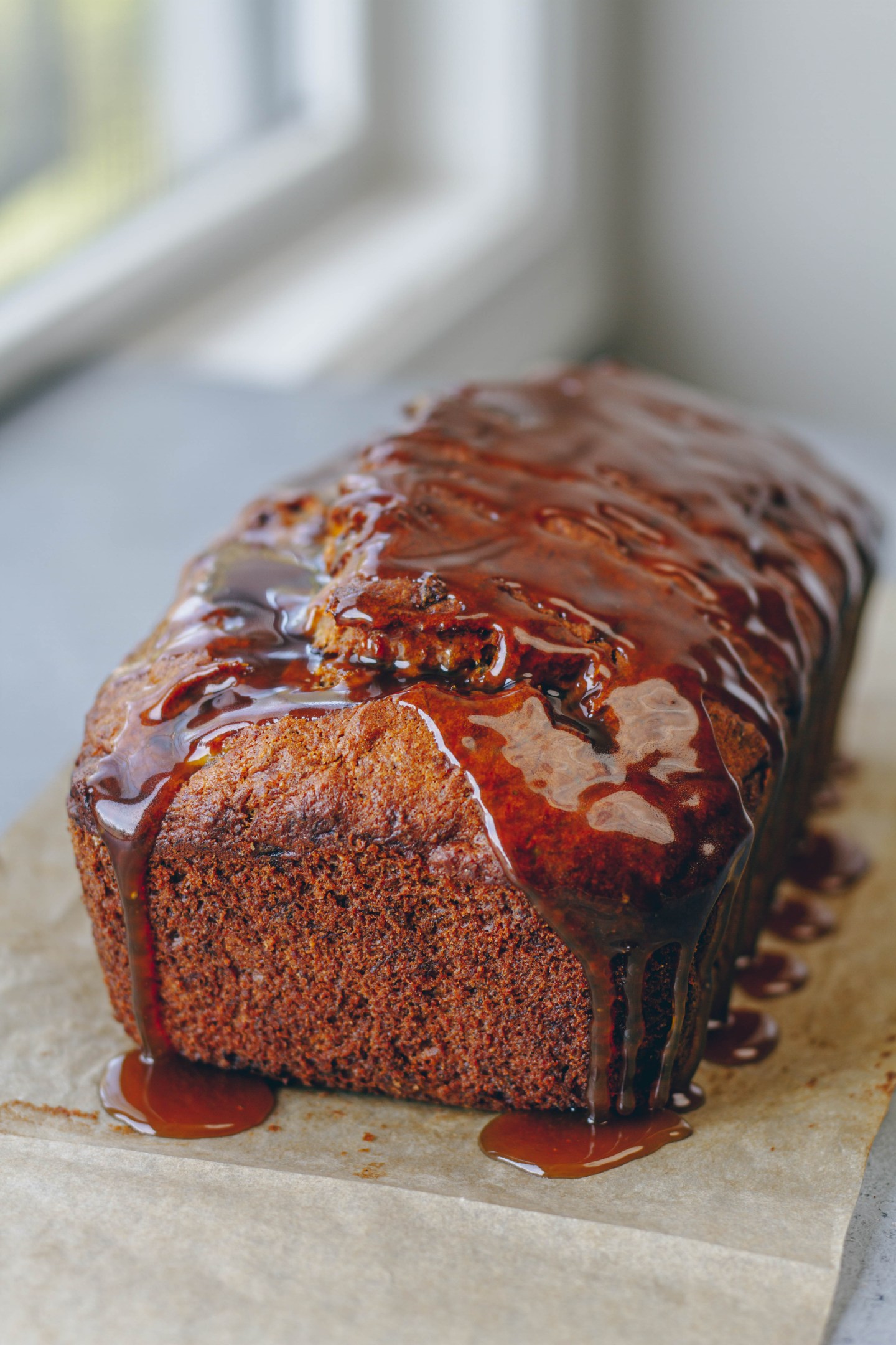 Sticky Toffee Walnut Banana Bread