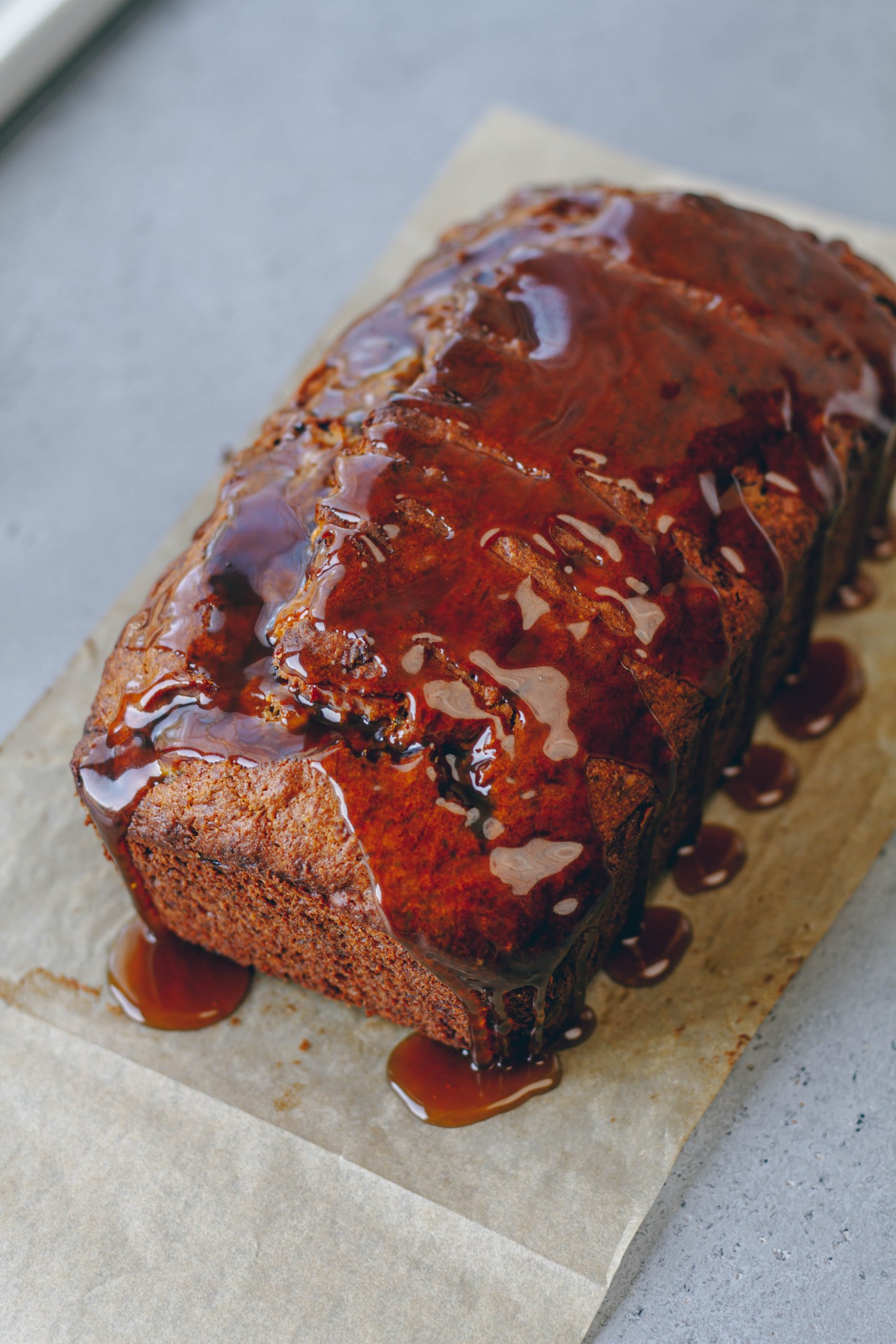 Sticky Toffee Walnut Banana Bread