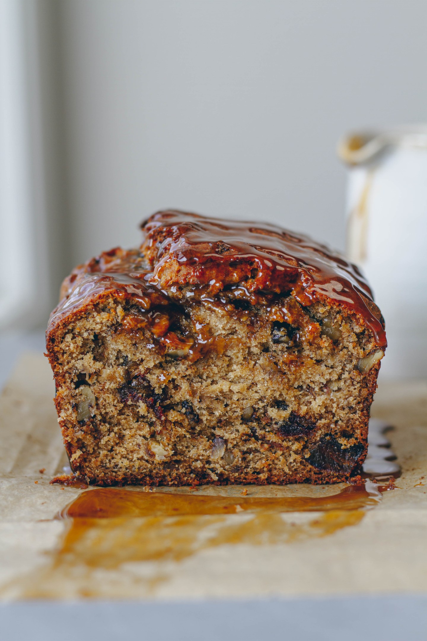 Sticky Toffee Walnut Banana Bread