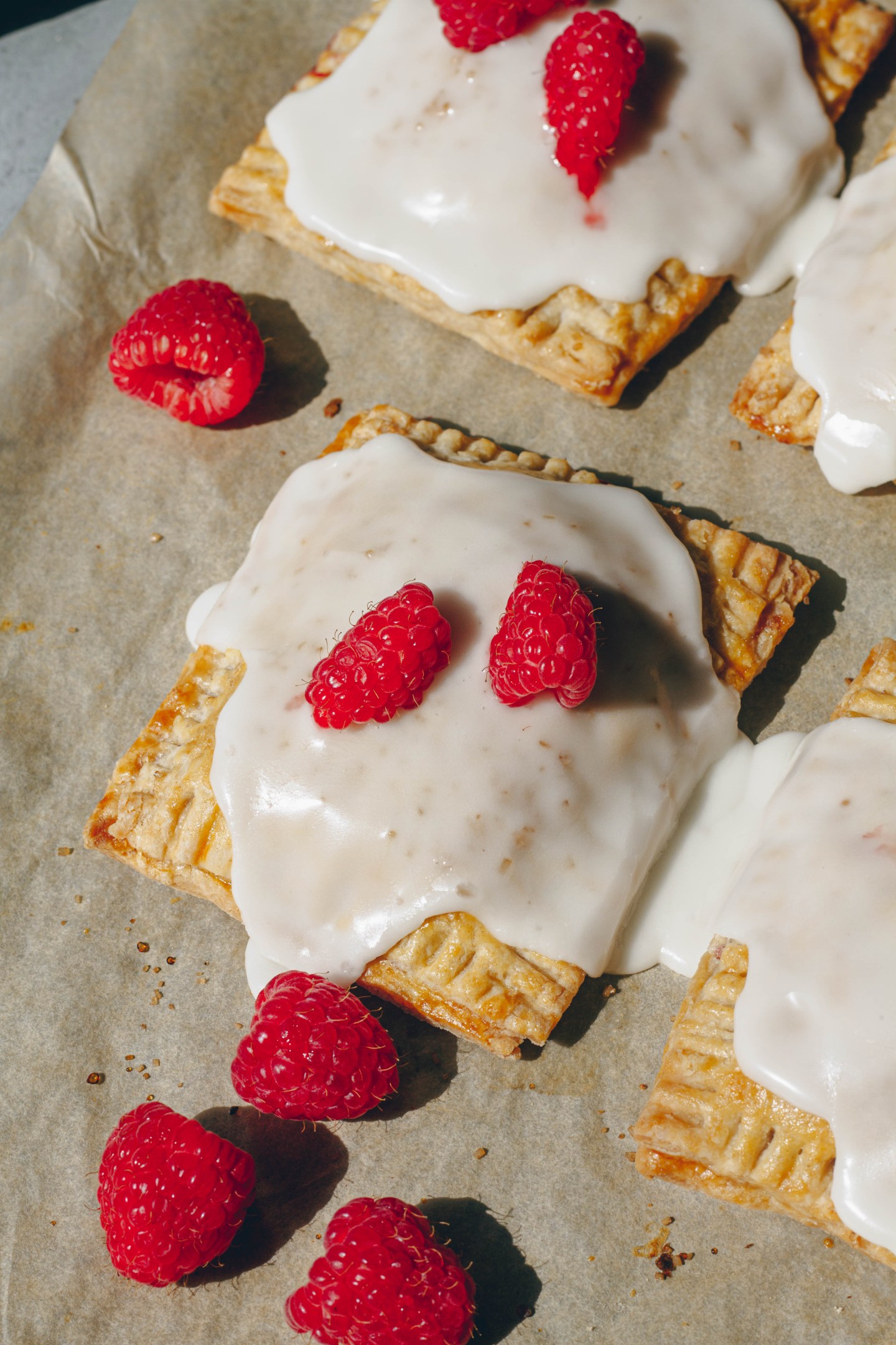 Lemon Raspberry Toaster Strudels