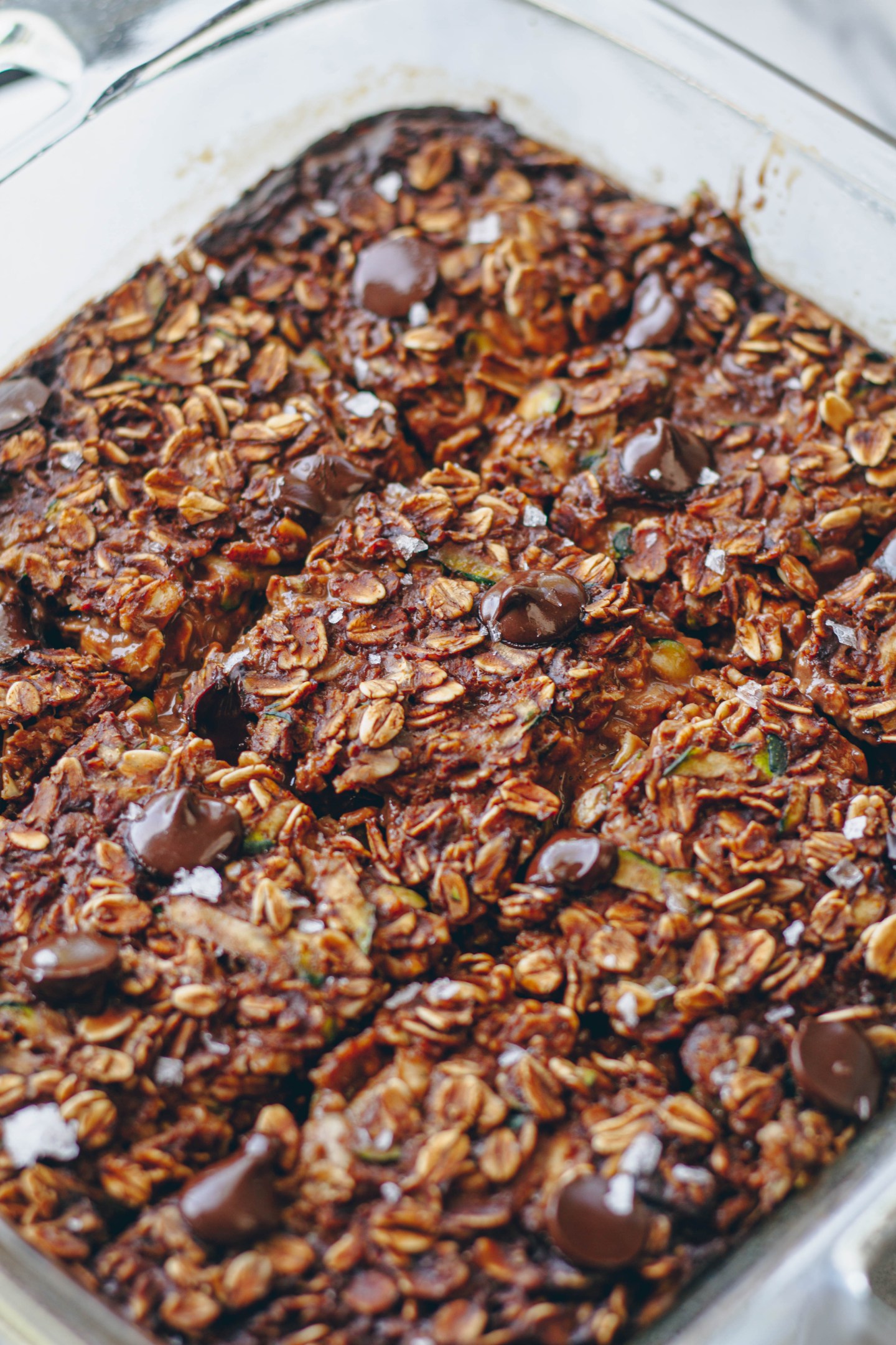 Chocolate Zucchini Protein Baked Oatmeal