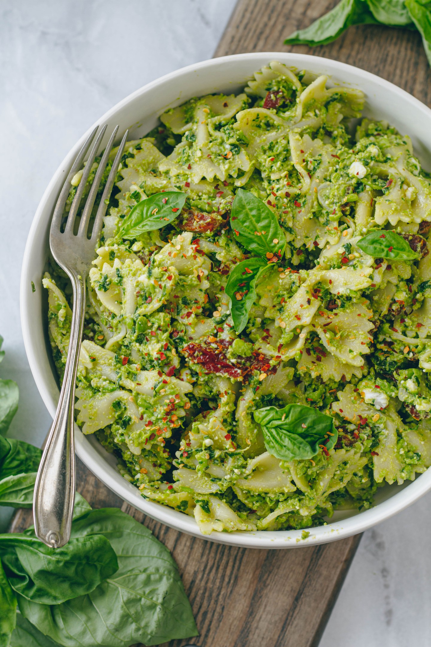 Vegan Pea Pesto Pasta