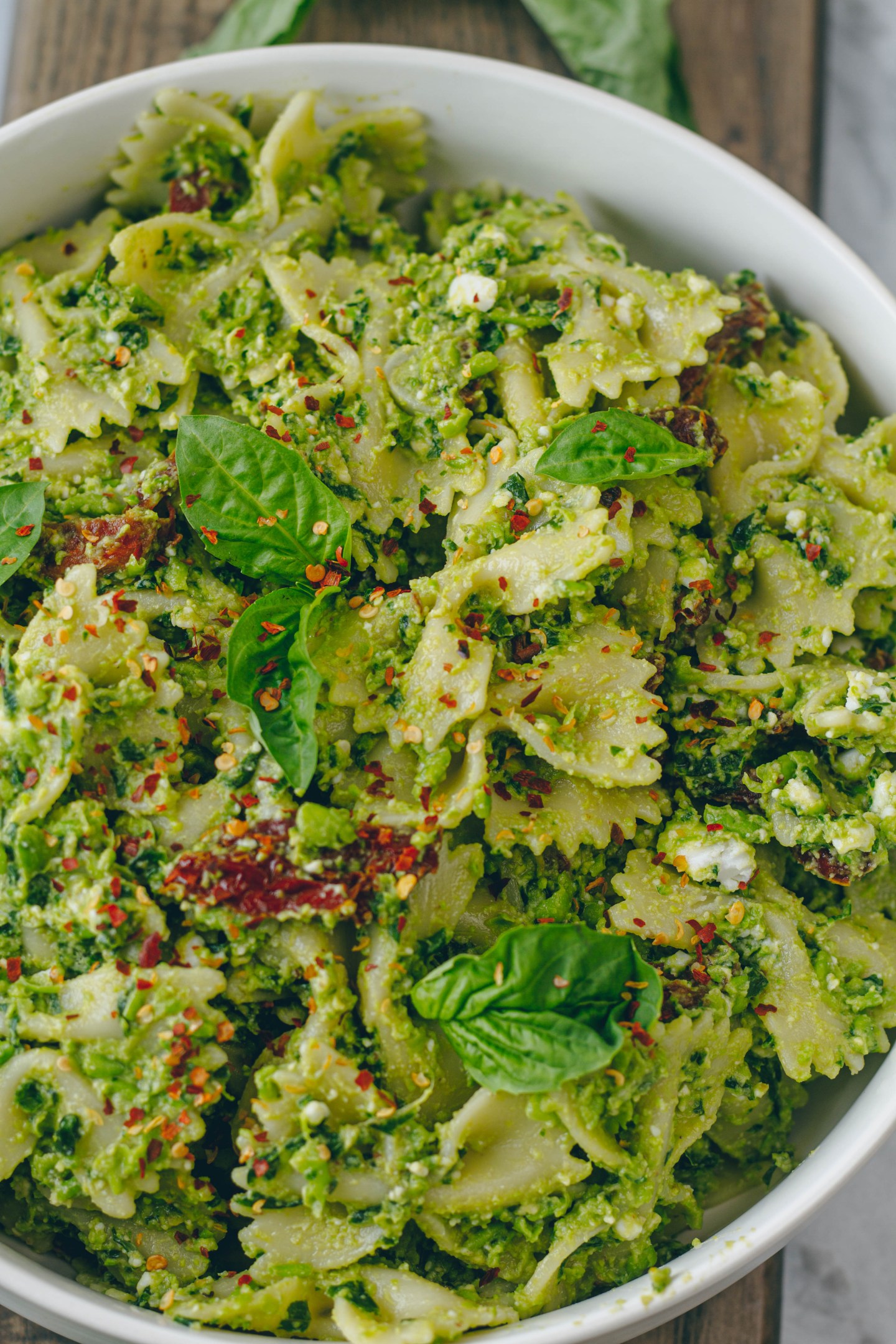 Vegan Pea Pesto Pasta