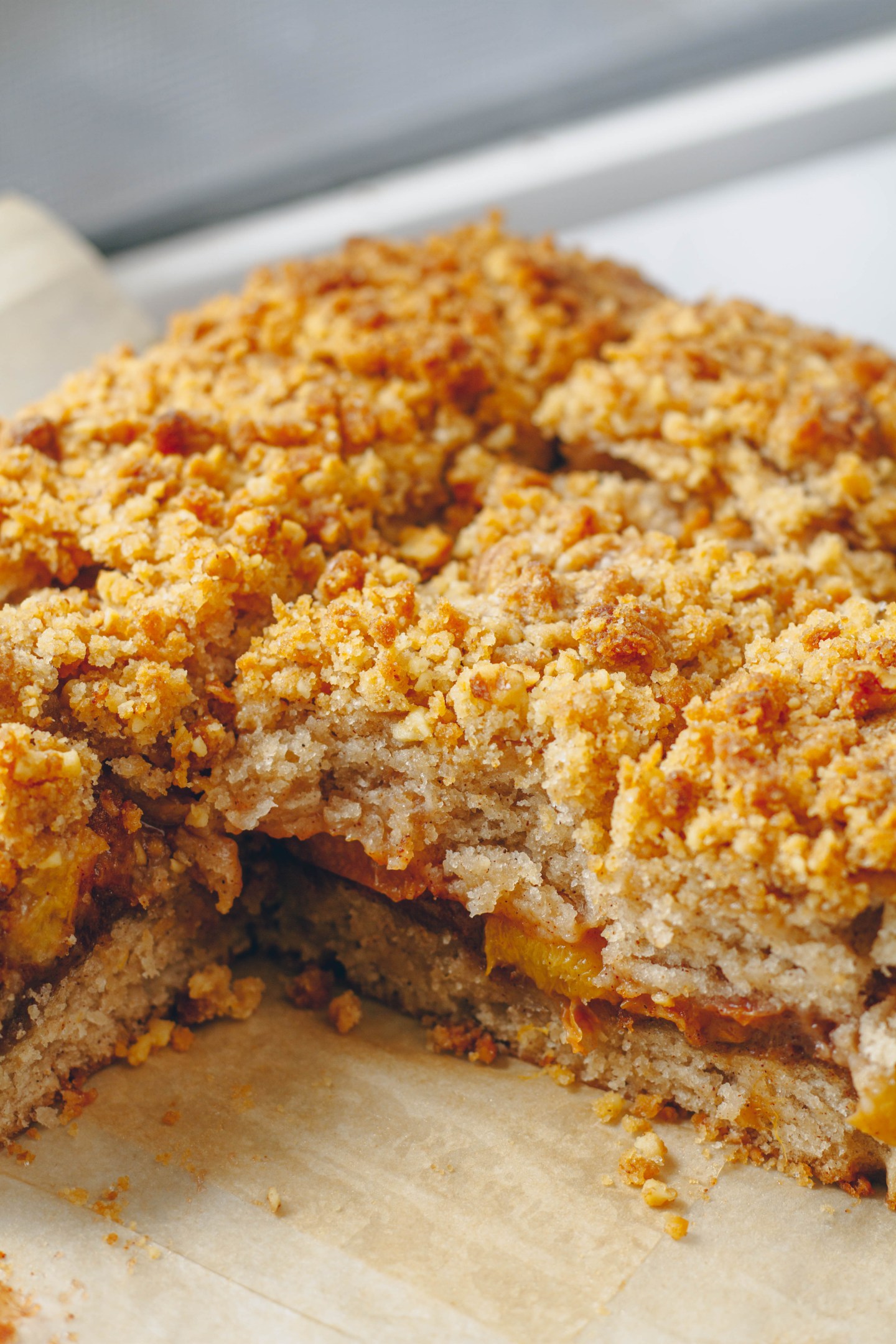 Vegan Peach Coffee Cake
