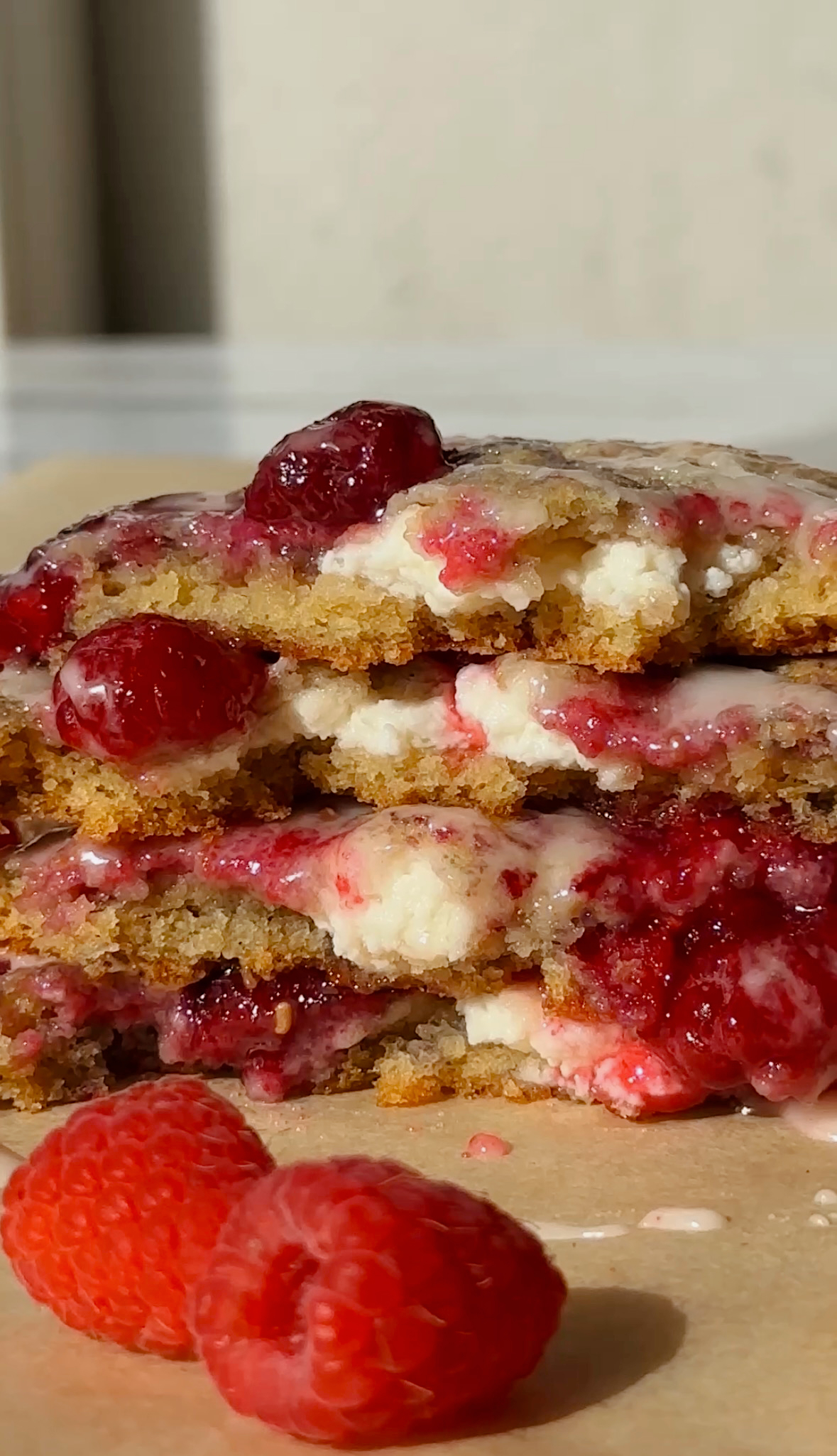 Lemon Raspberry Cheesecake Cookies