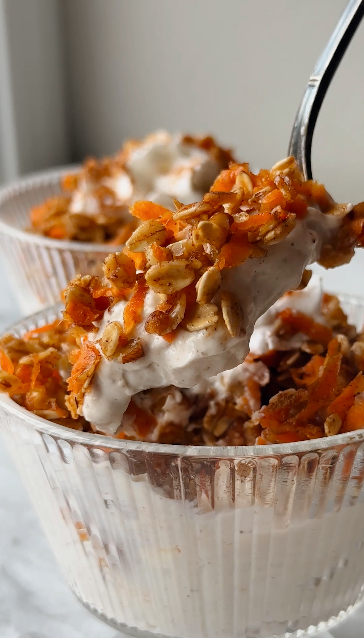 Healthier Carrot Cake Cheesecake Parfait