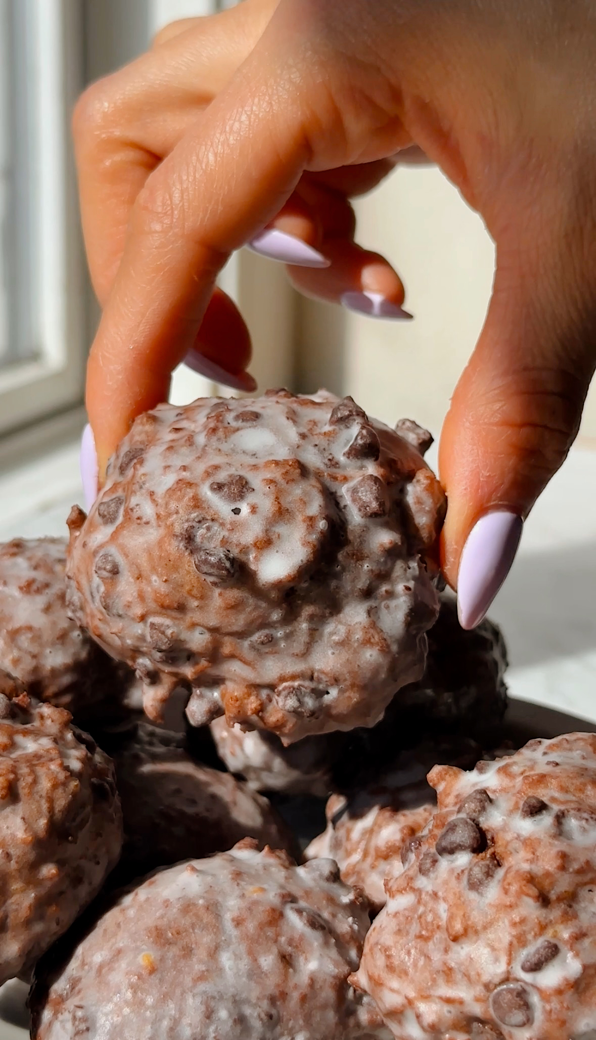 Dark Chocolate Chip Cottage Cheese Donut Holes