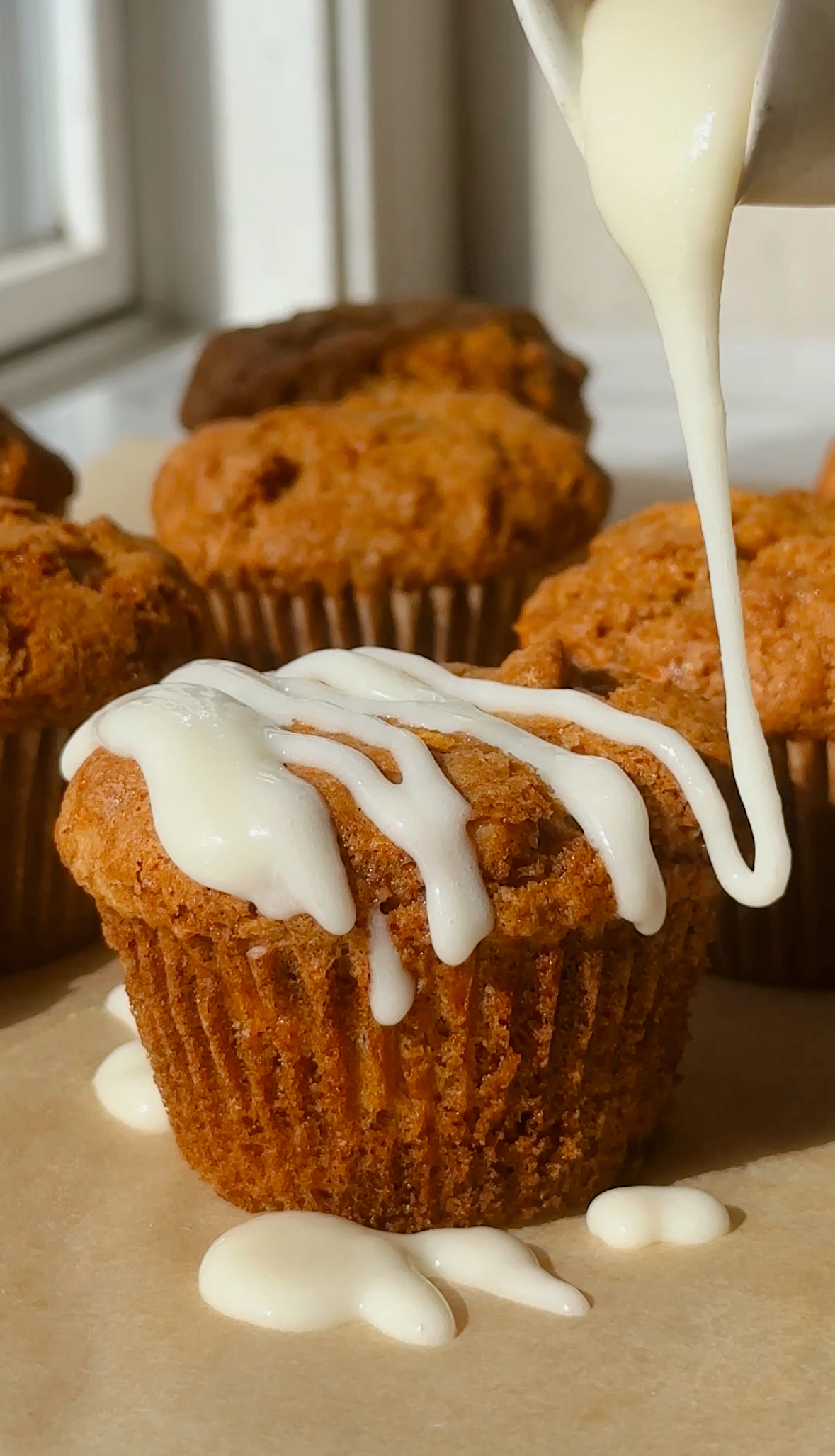 Cream Cheese-Filled Carrot Cake Muffins