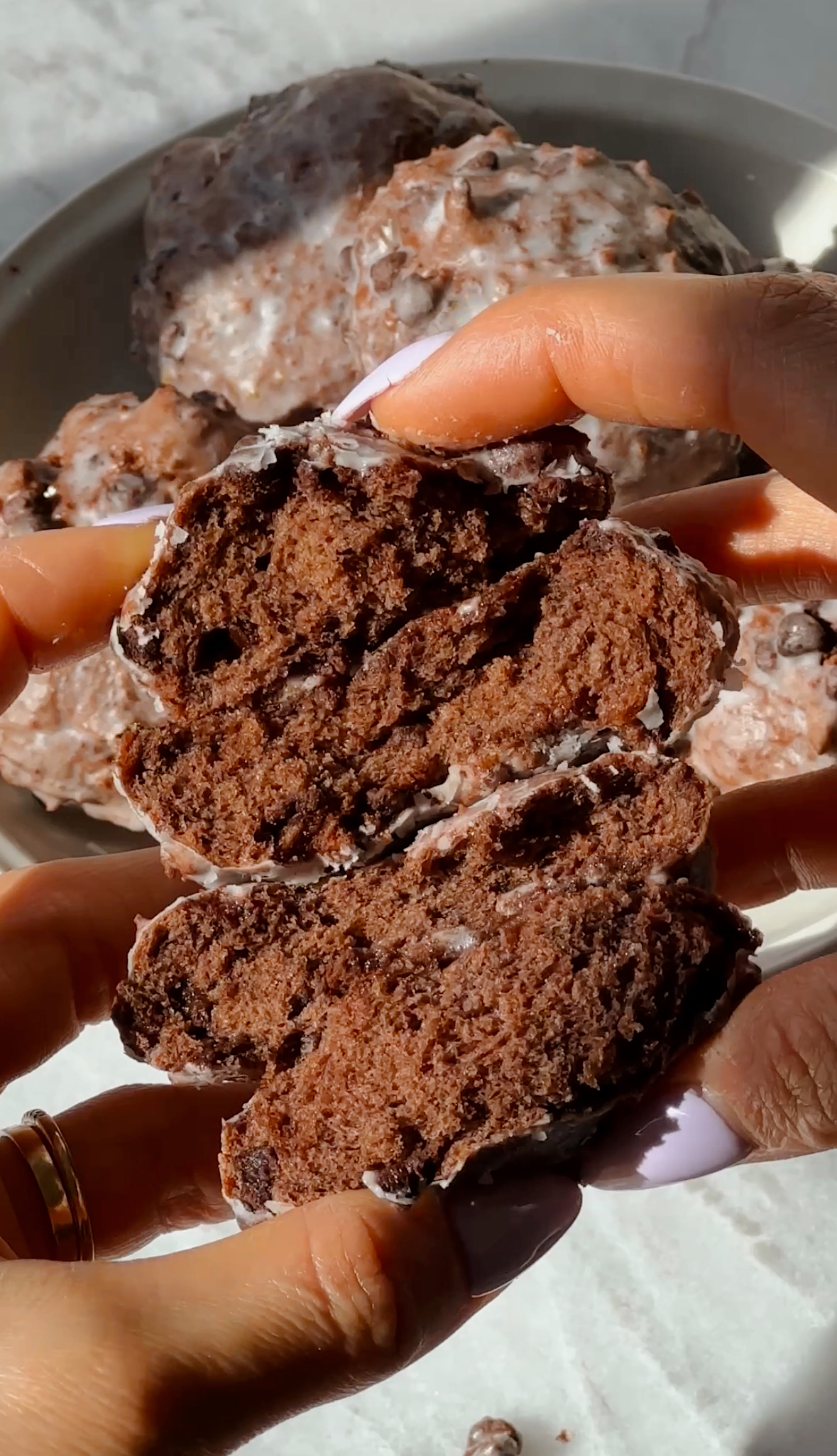 Dark Chocolate Chip Cottage Cheese Donut Holes