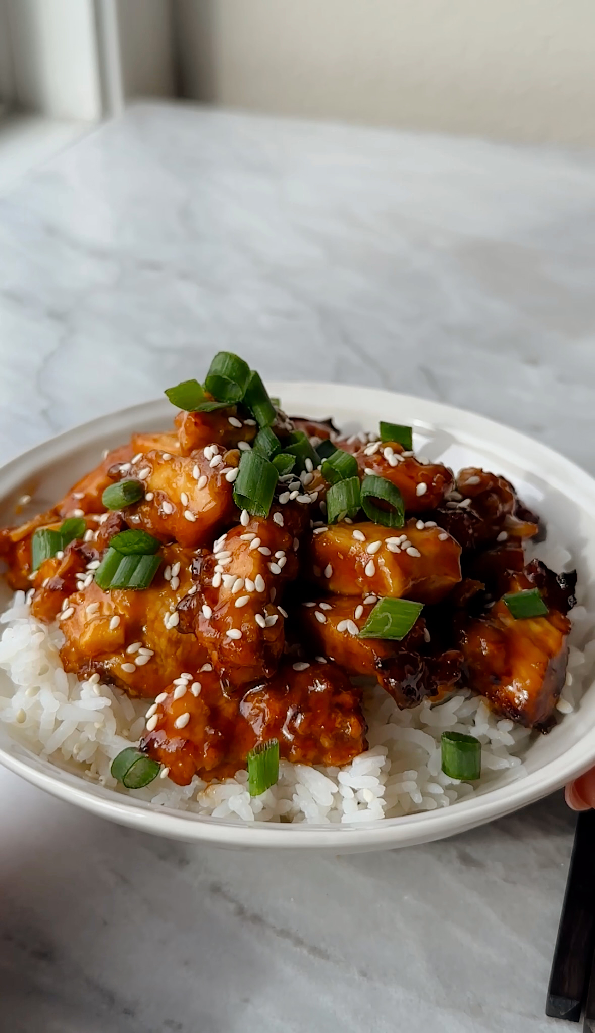 Healthier Air Fried Orange Chicken