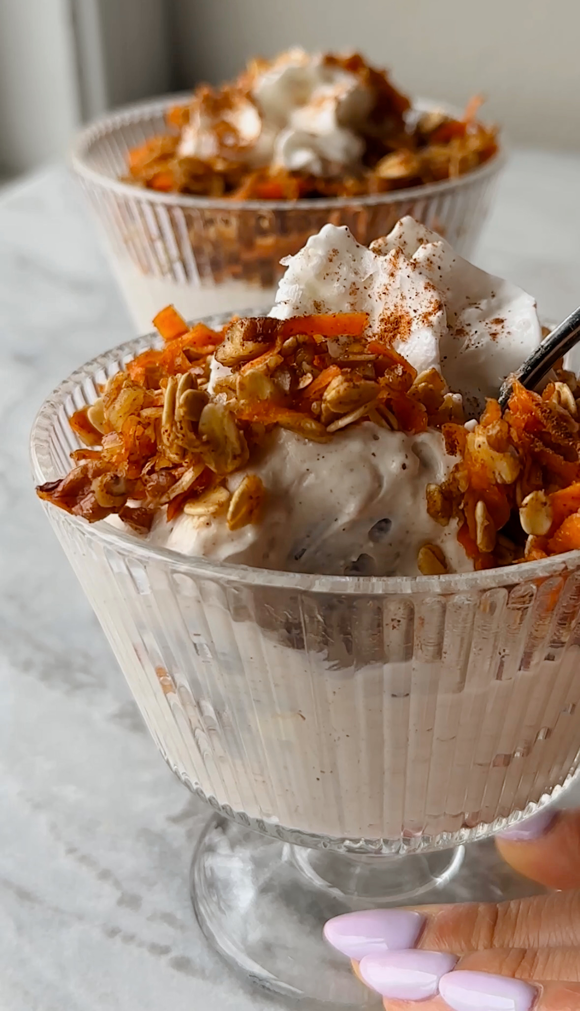 Healthier Carrot Cake Cheesecake Parfait