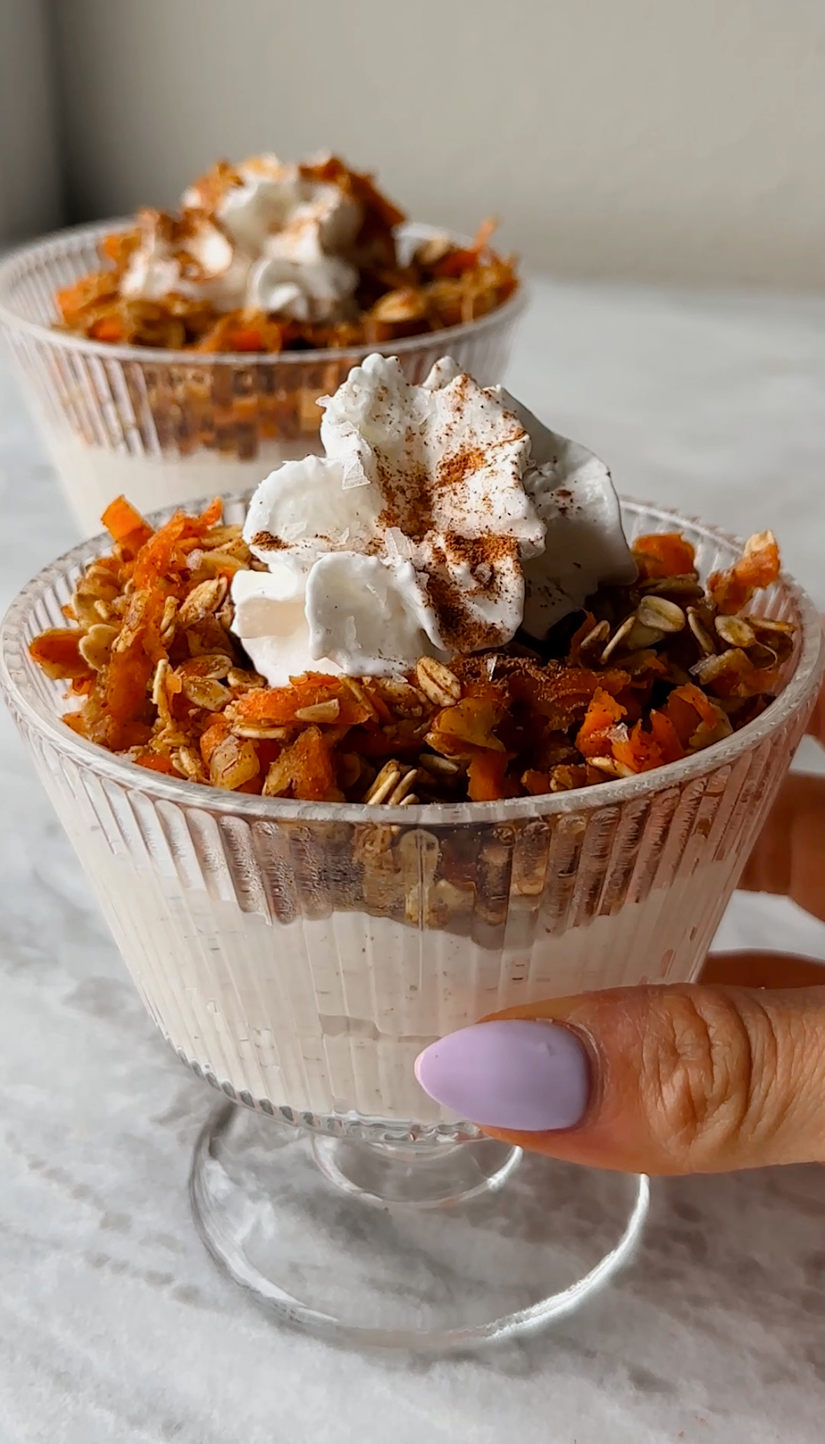 Healthier Carrot Cake Cheesecake Parfait