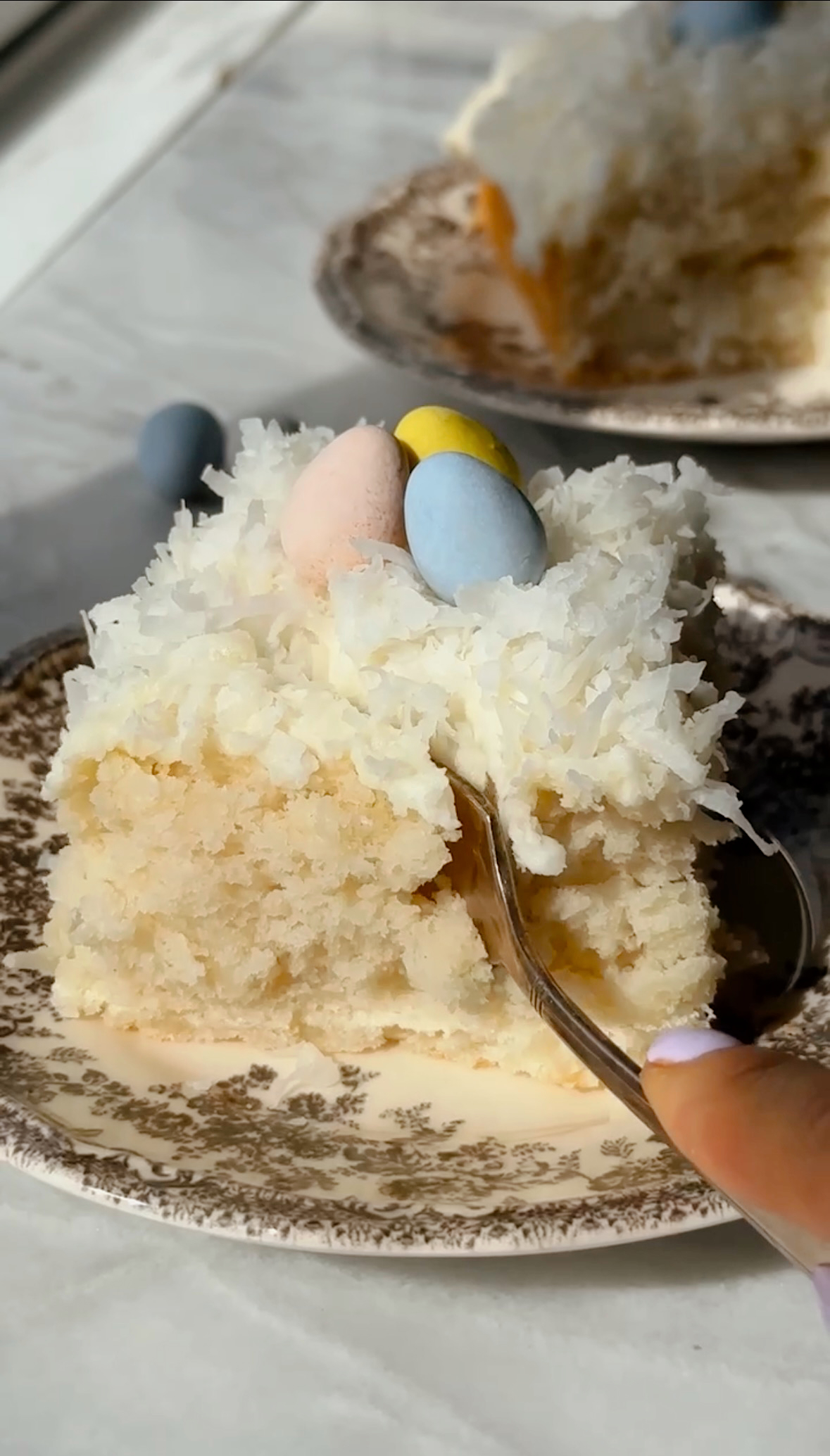Fluffy Easter Coconut Cake